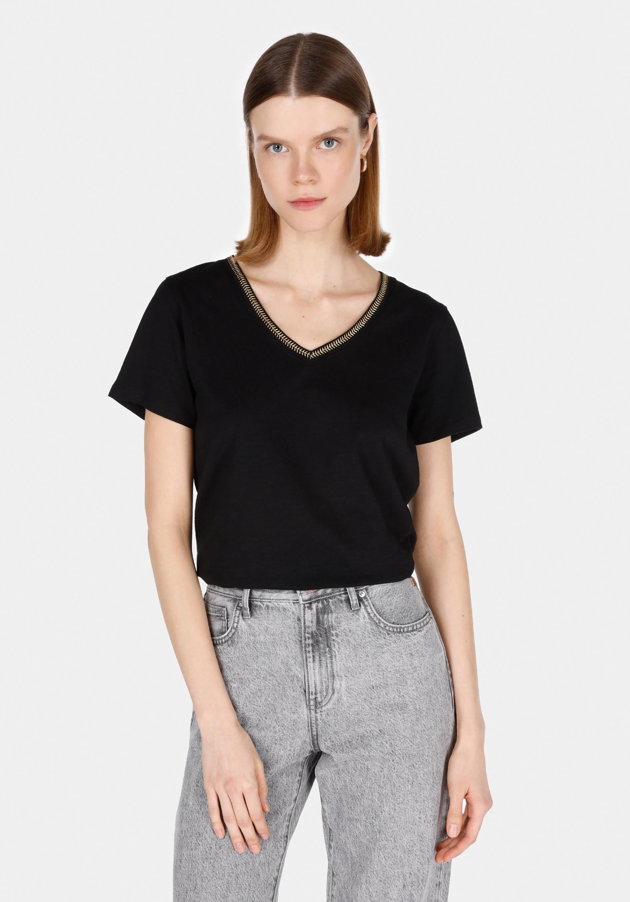 ÖRME KADIN KISA KOL T-SHIRT Regular Fit