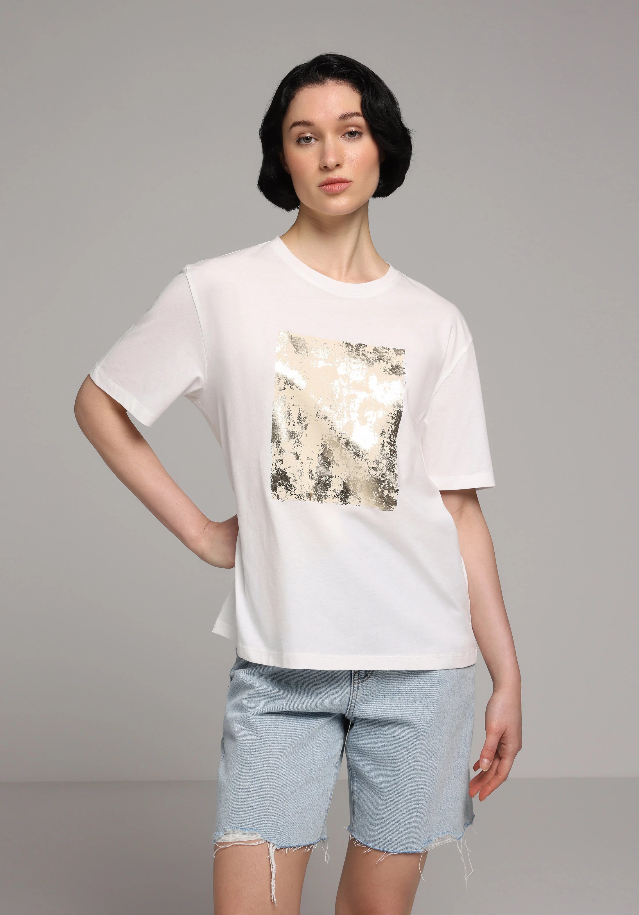 ÖRME KADIN KISA KOL T-SHIRT Regular Fit