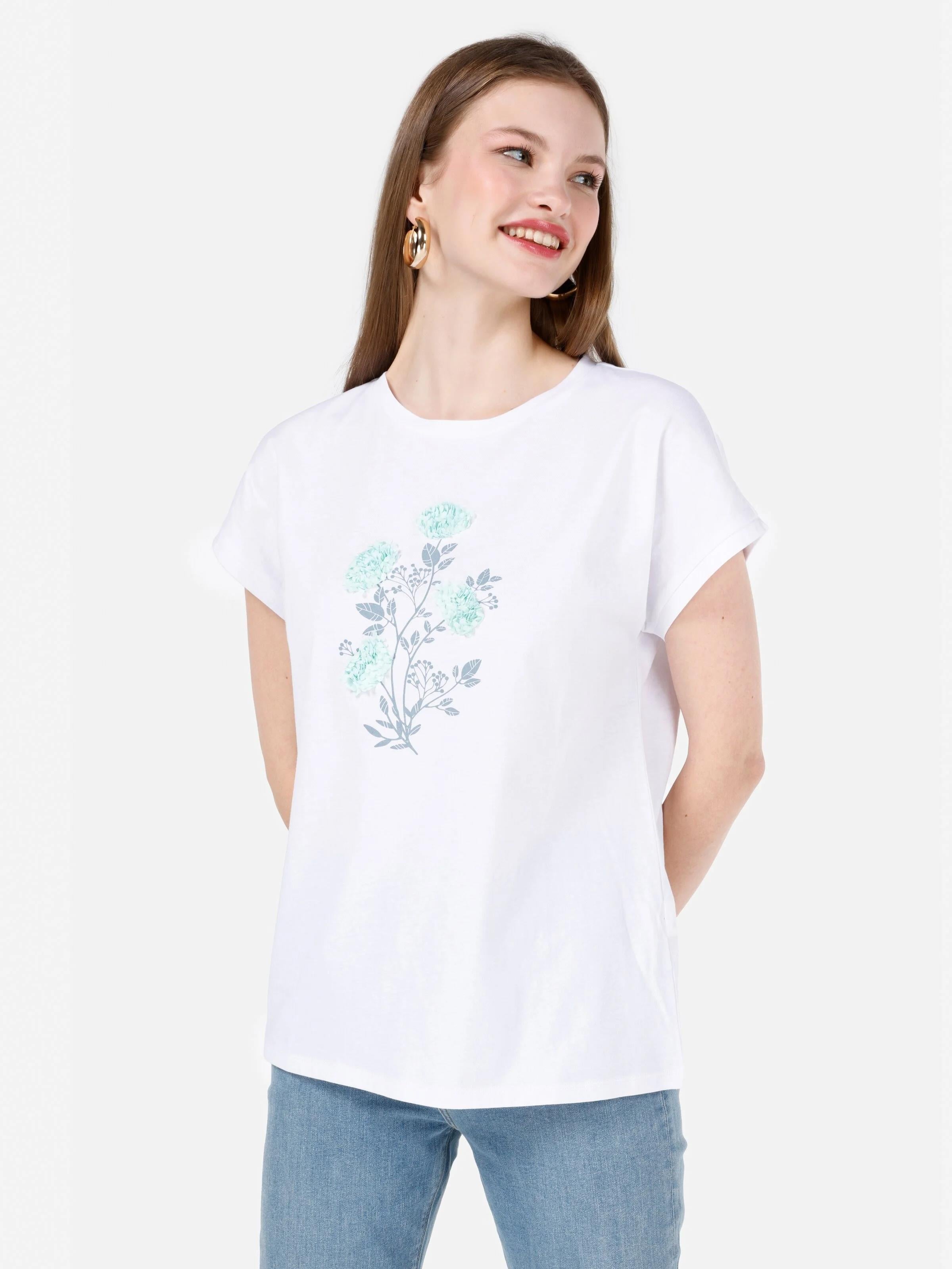 ÖRME KADIN KISA KOL T-SHIRT Regular Fit