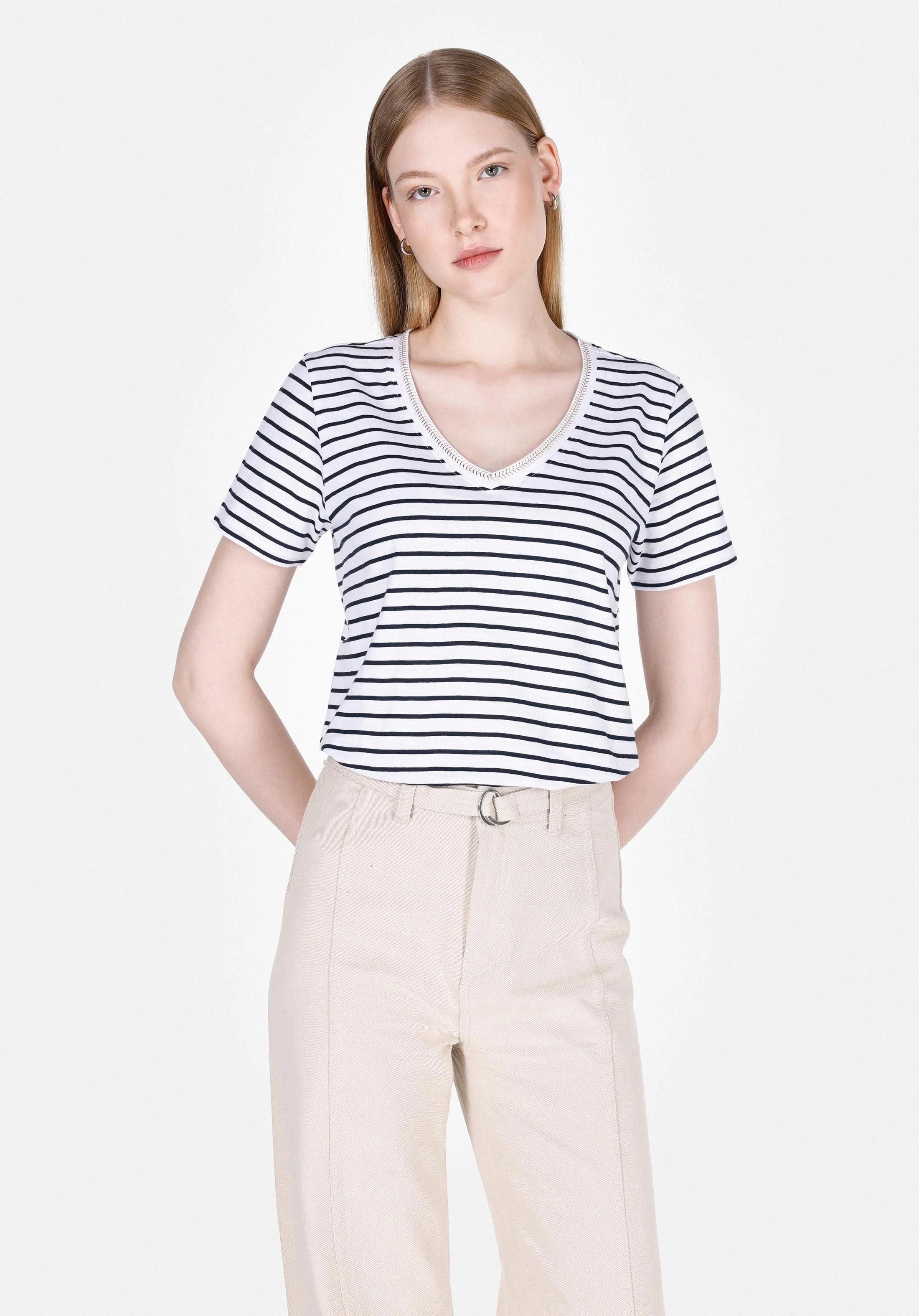 ÖRME KADIN KISA KOL T-SHIRT Regular Fit