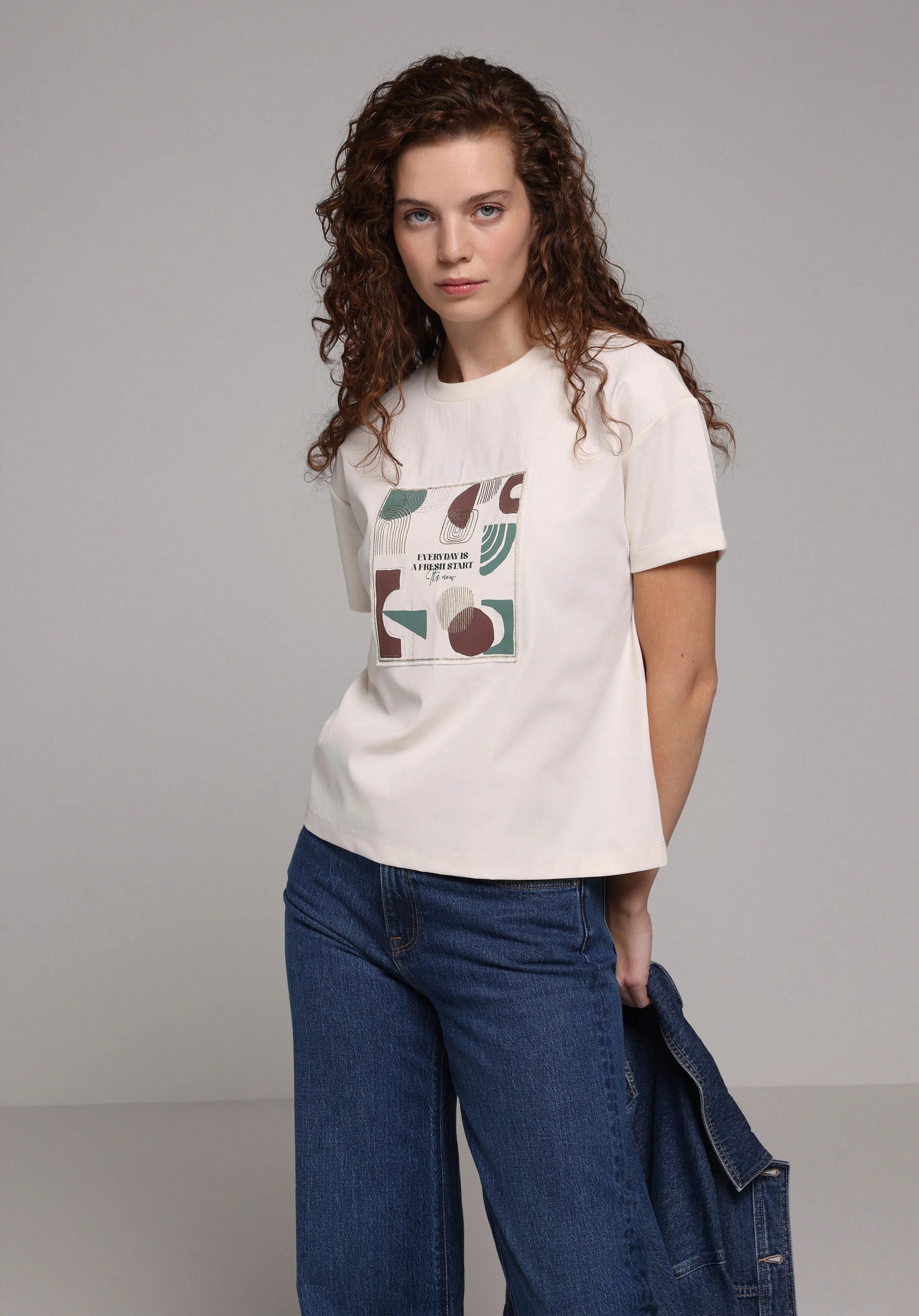 ÖRME KADIN KISA KOL T-SHIRT Regular Fit