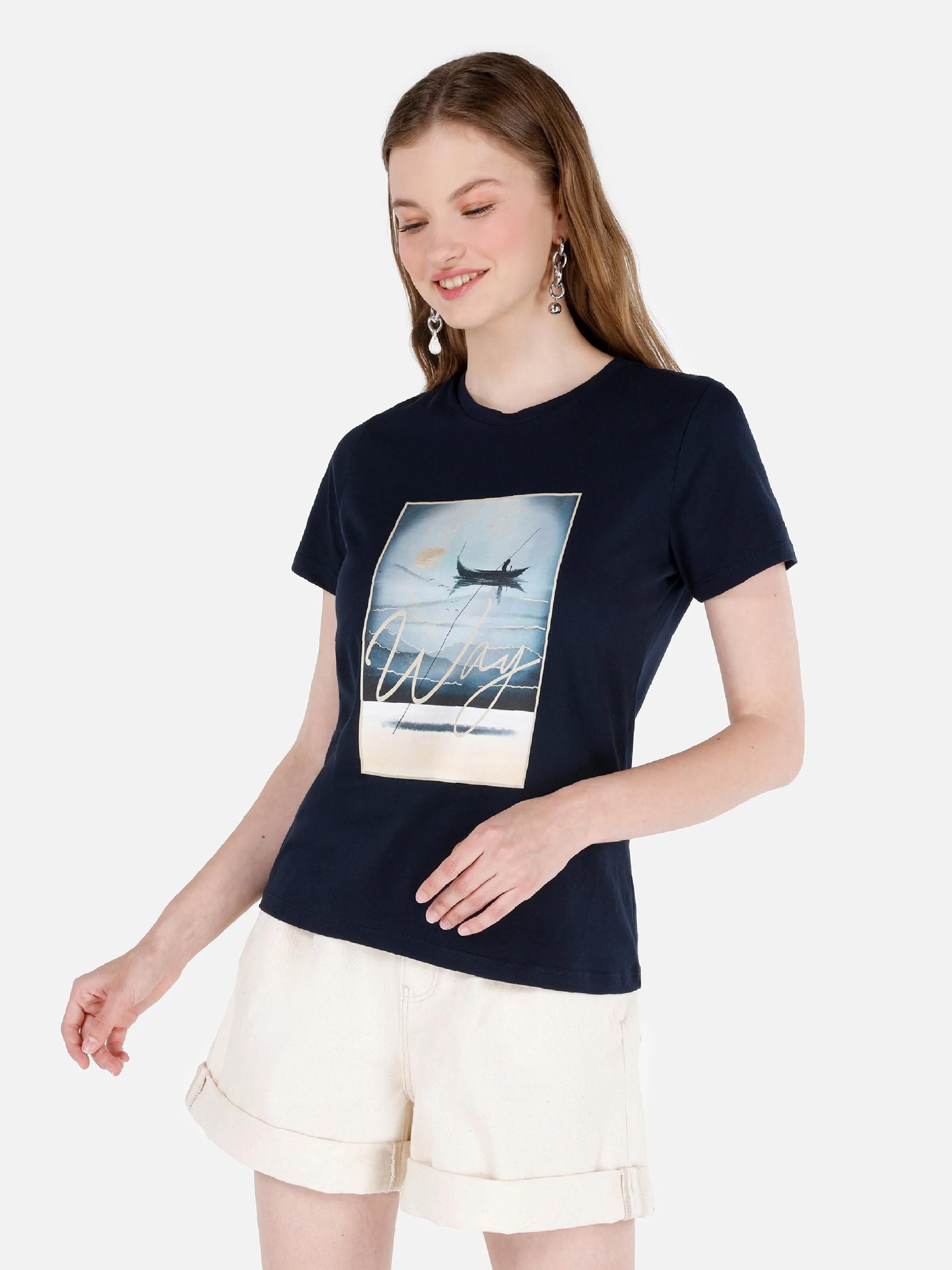 ÖRME KADIN KISA KOL T-SHIRT Regular Fit