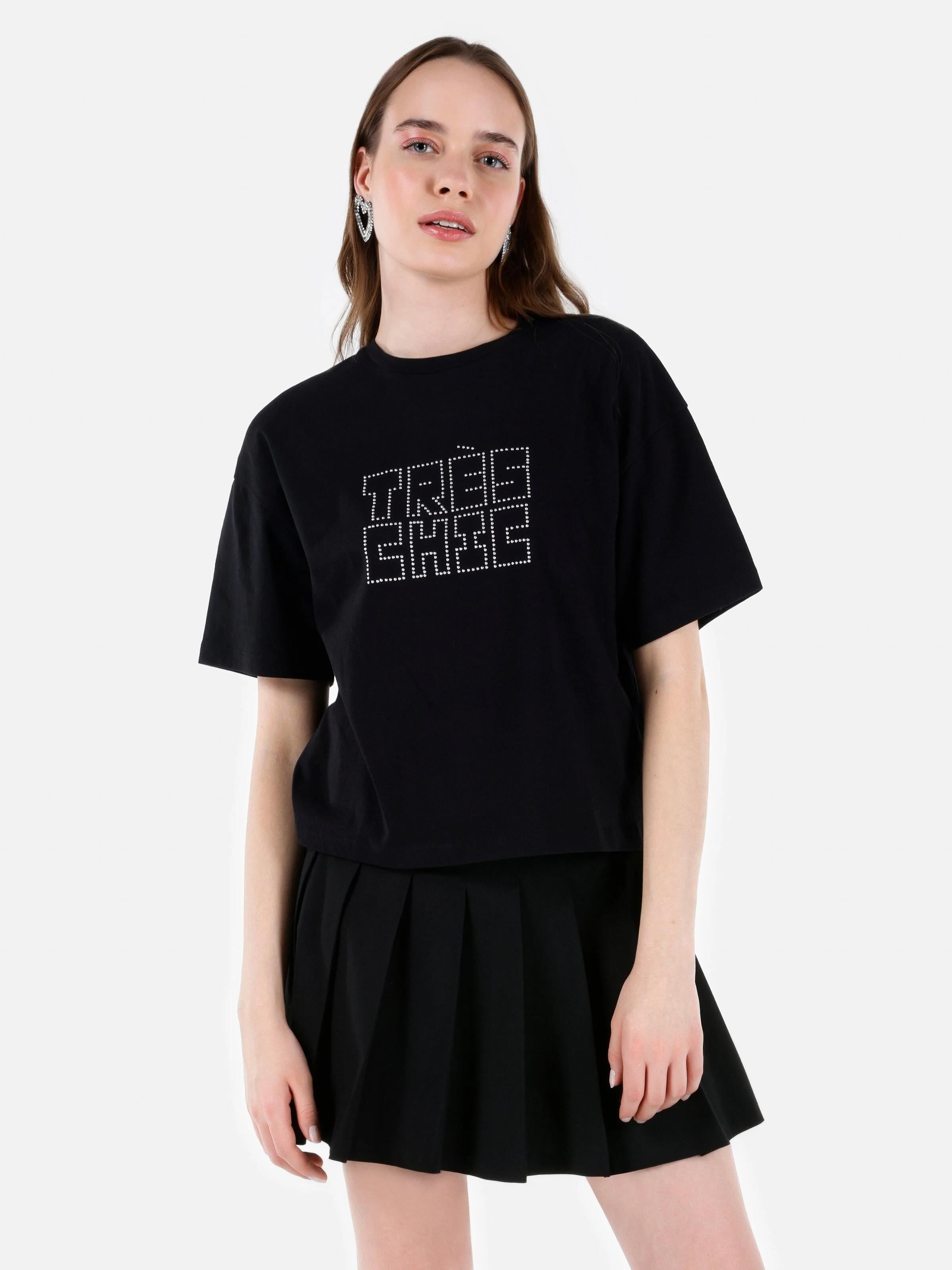 ÖRME KADIN KISA KOL T-SHIRT Regular Fit