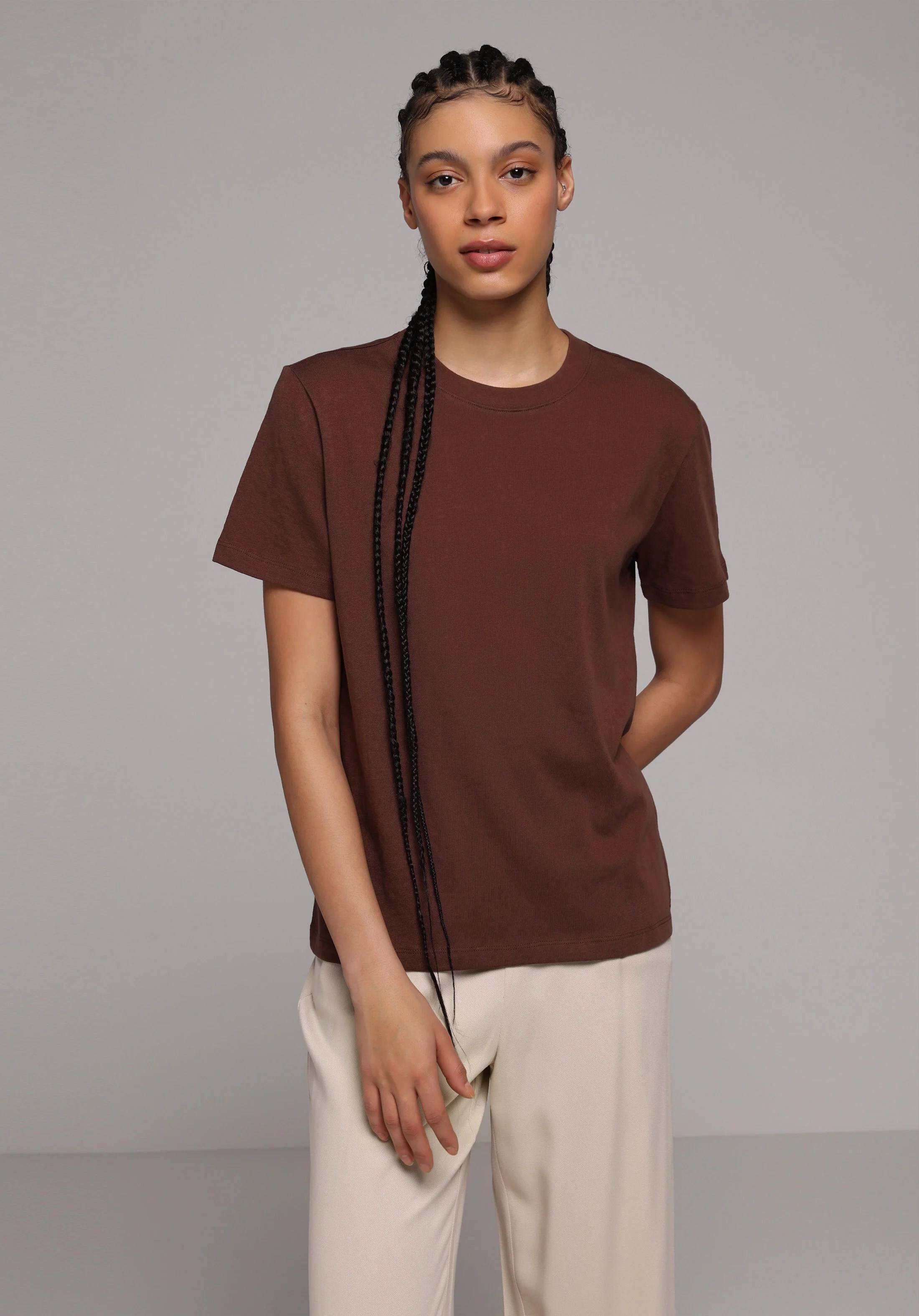 ÖRME KADIN KISA KOL T-SHIRT Regular Fit