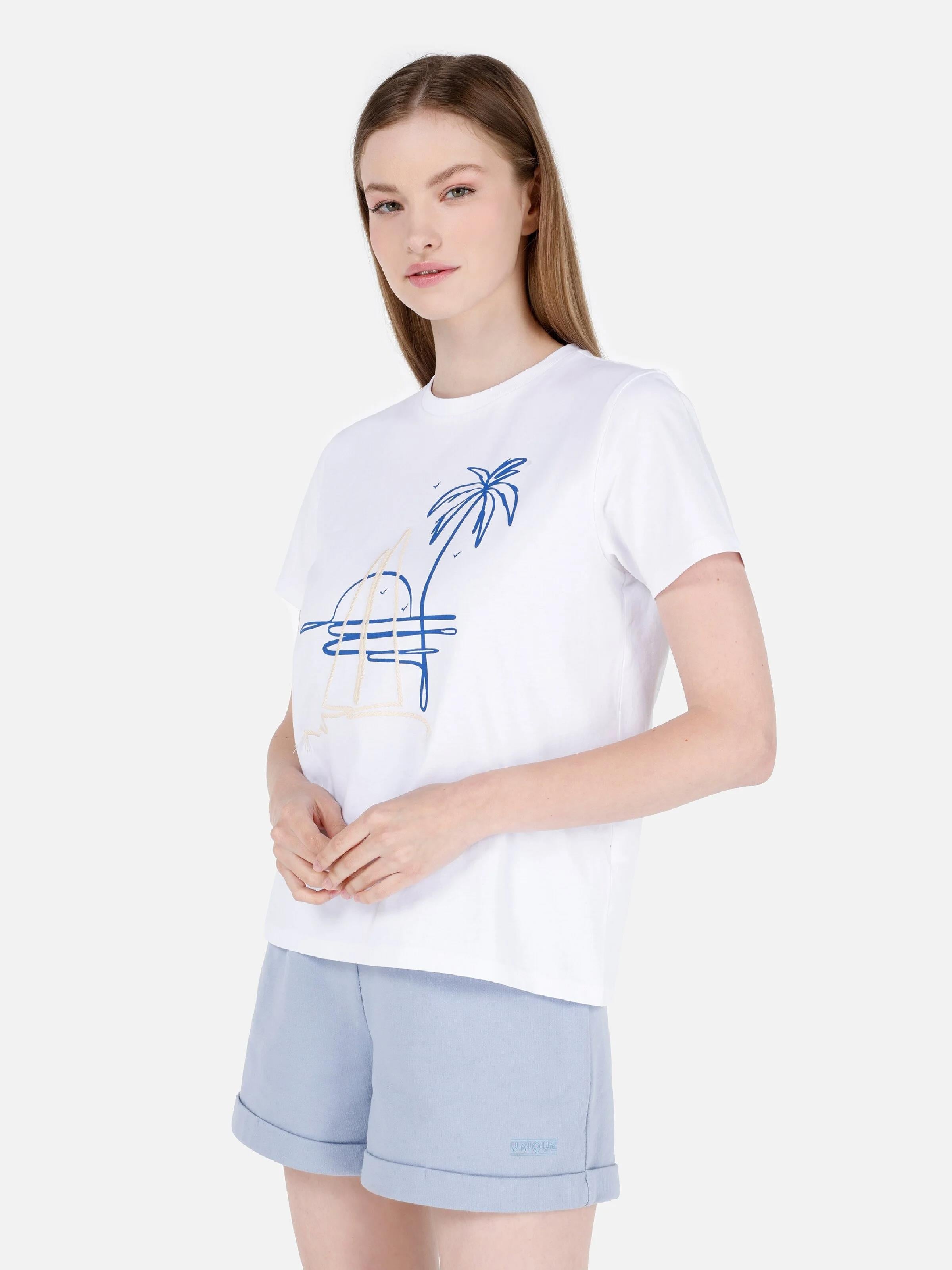 ÖRME KADIN KISA KOL T-SHIRT Regular Fit