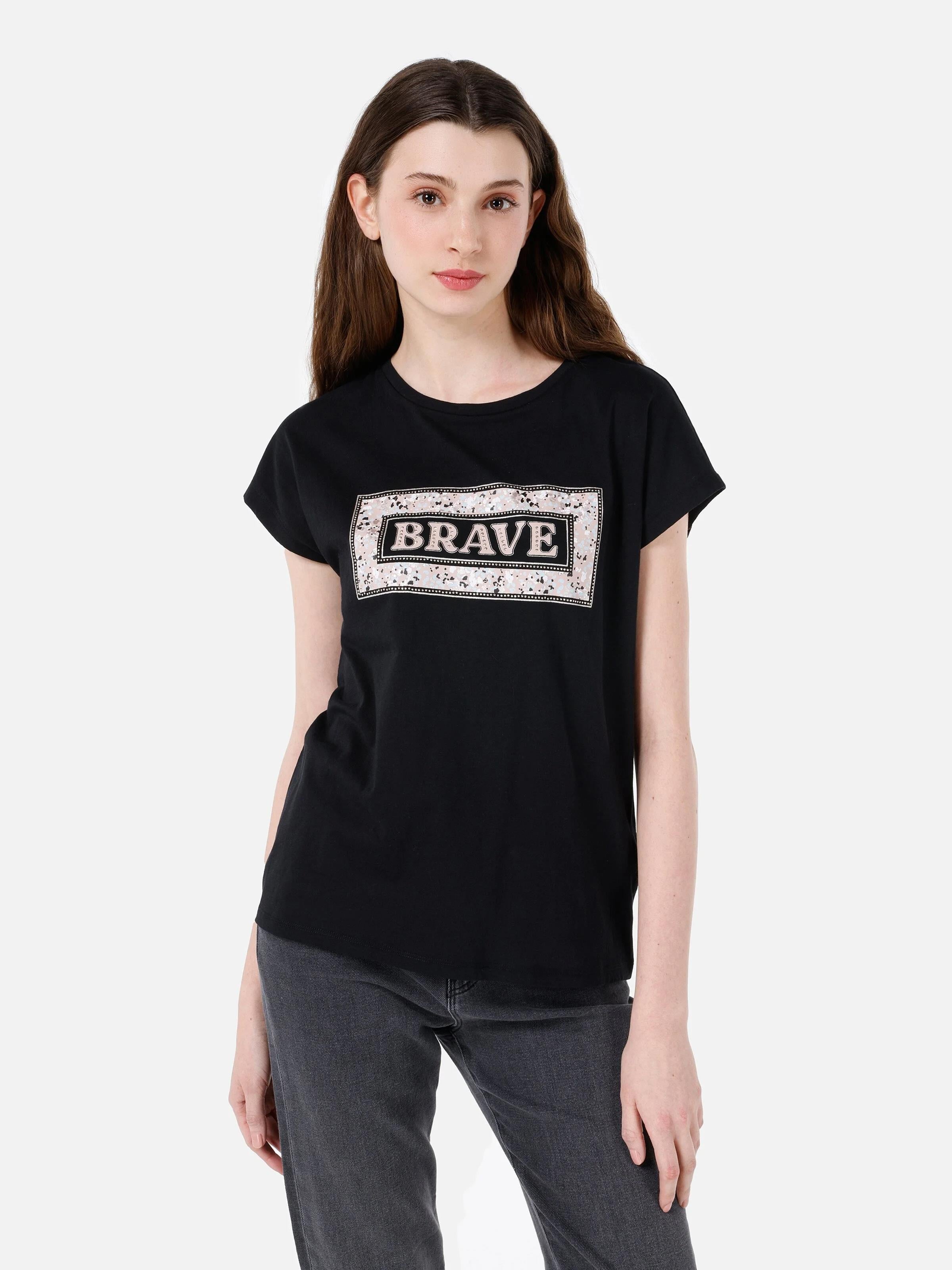 ÖRME KADIN KISA KOL T-SHIRT Regular Fit