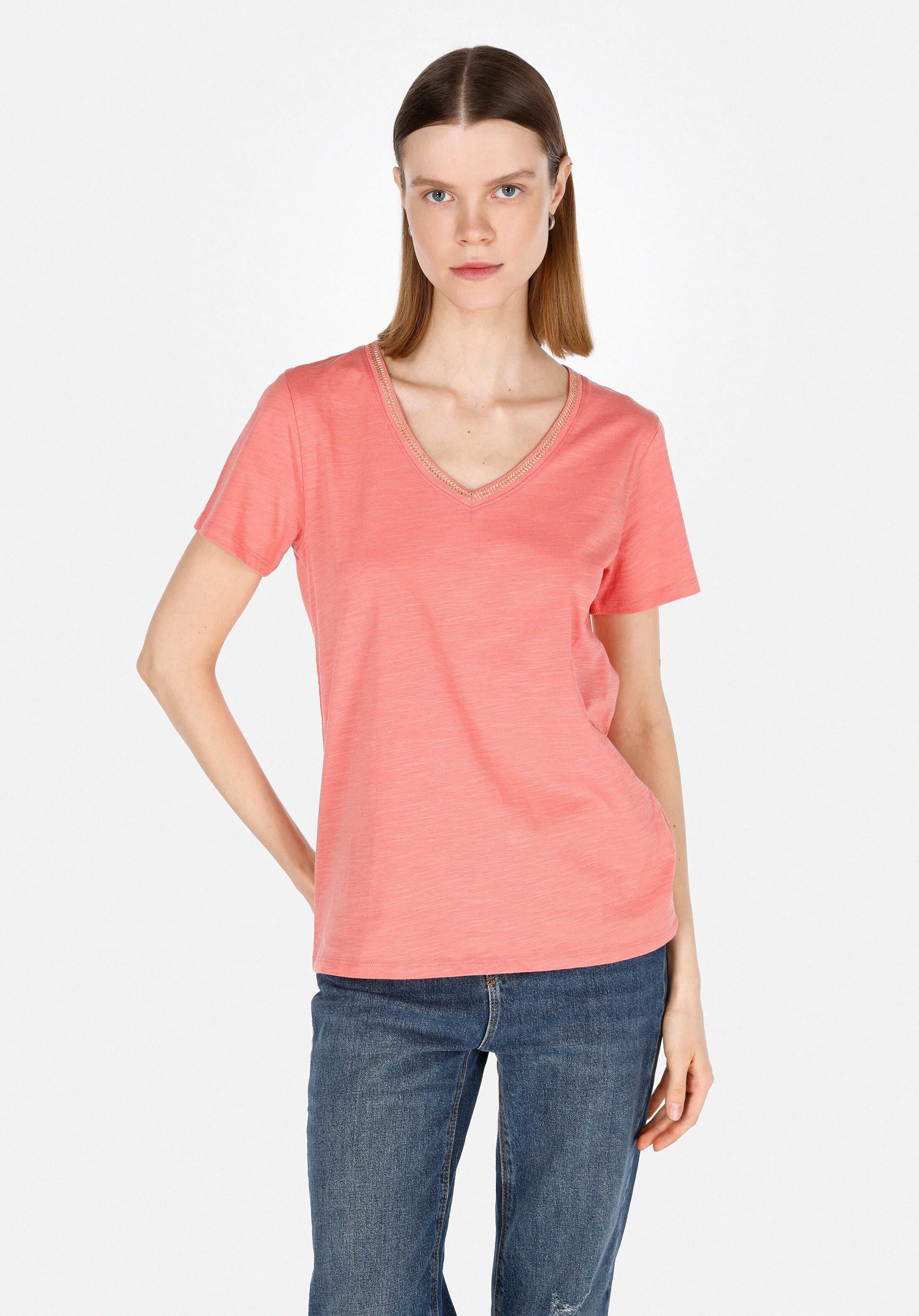 ÖRME KADIN KISA KOL T-SHIRT Regular Fit