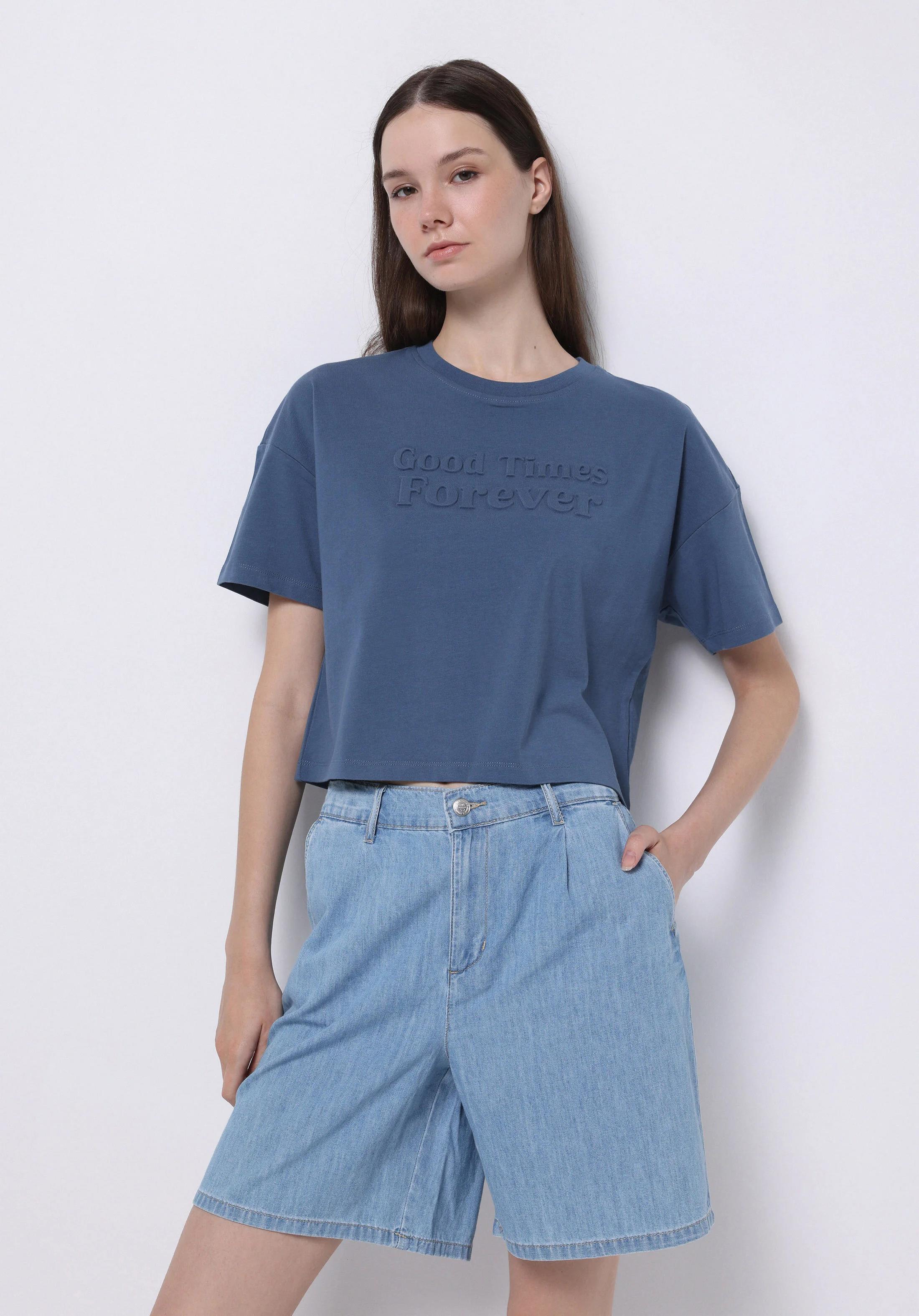 ÖRME KADIN KISA KOL T-SHIRT Regular Fit