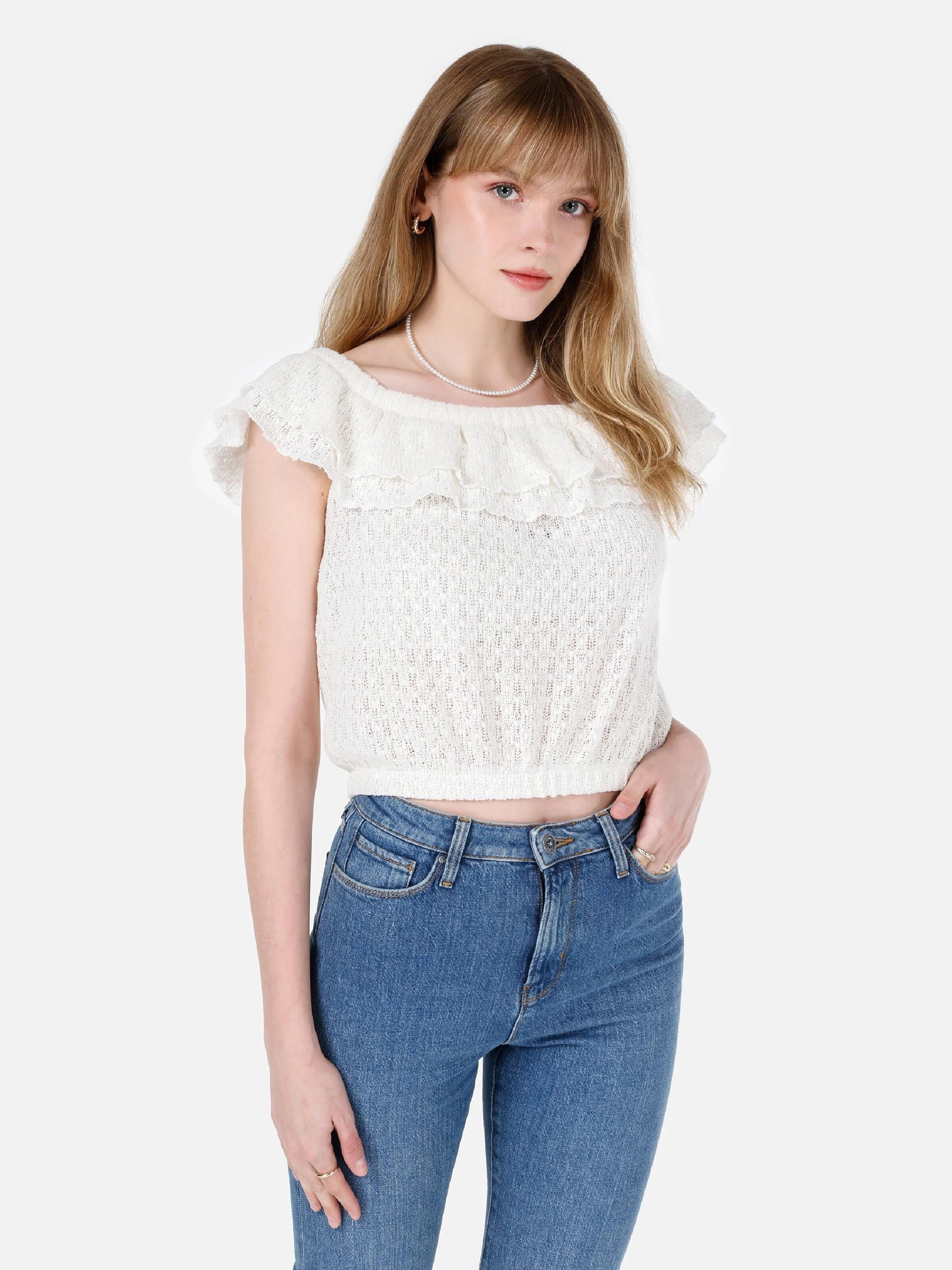 ÖRME KADIN KISA KOL T-SHIRT Regular Fit