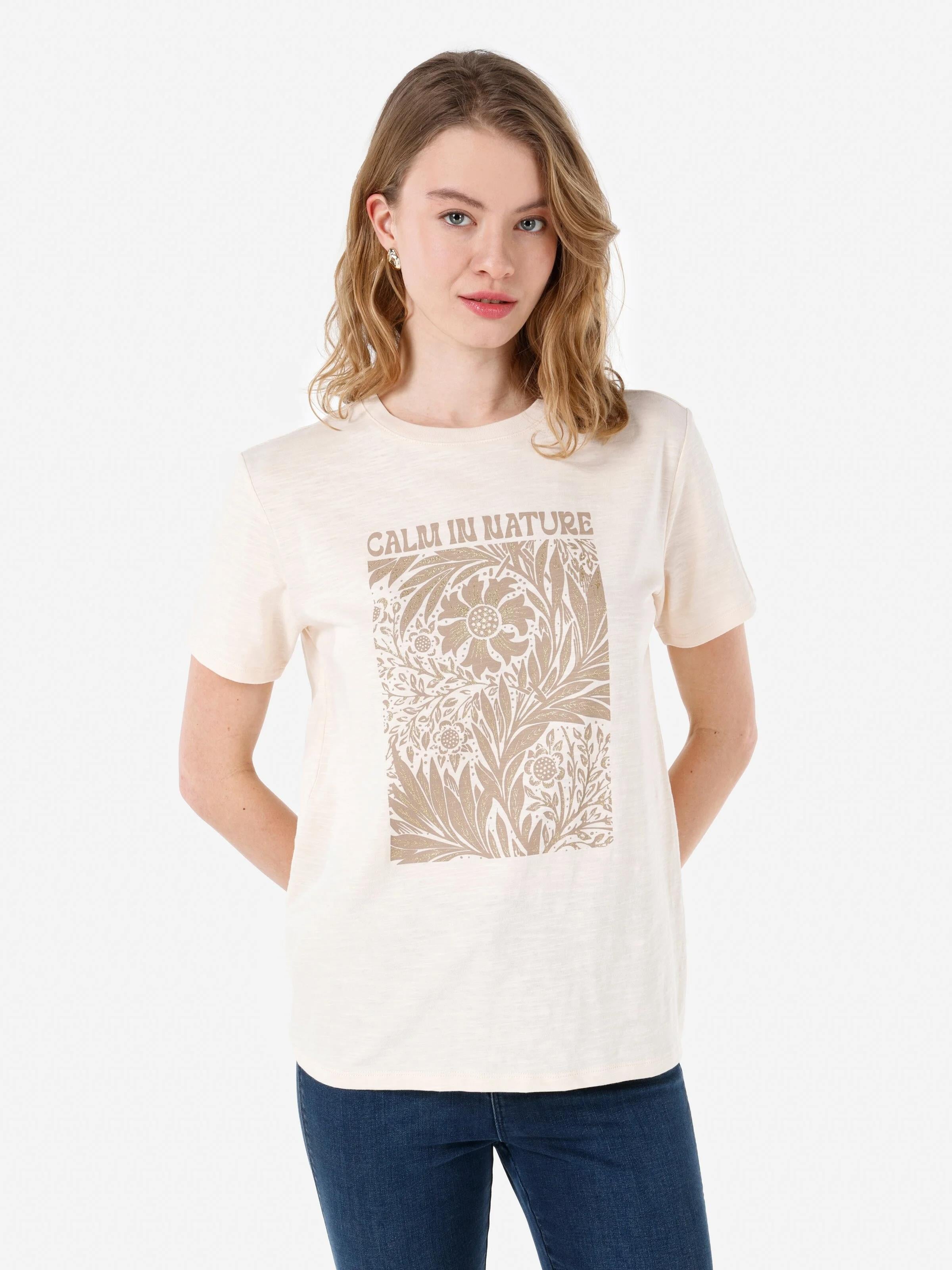 ÖRME KADIN KISA KOL T-SHIRT Regular Fit