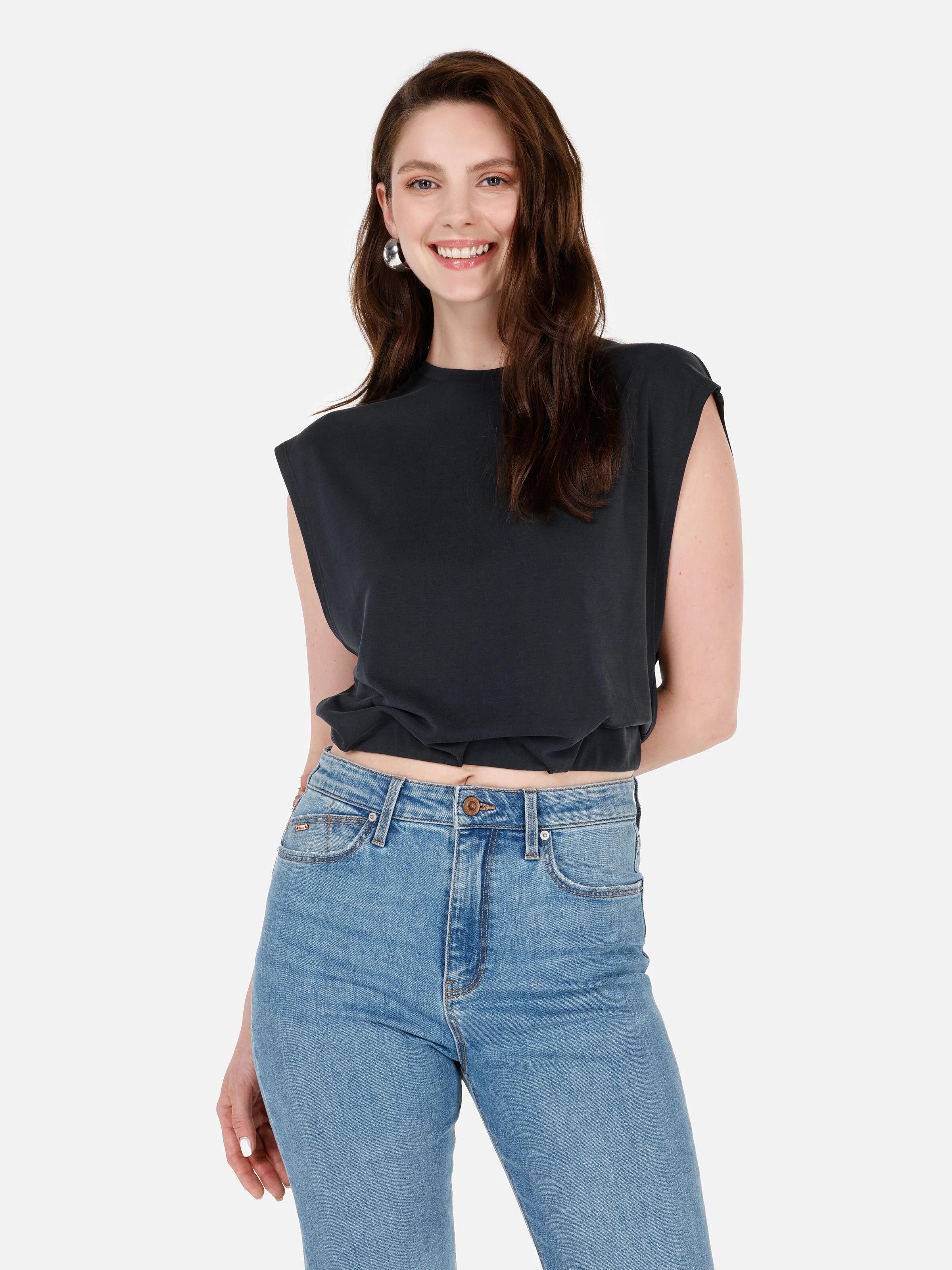 ÖRME KADIN KISA KOL T-SHIRT Relax Fit