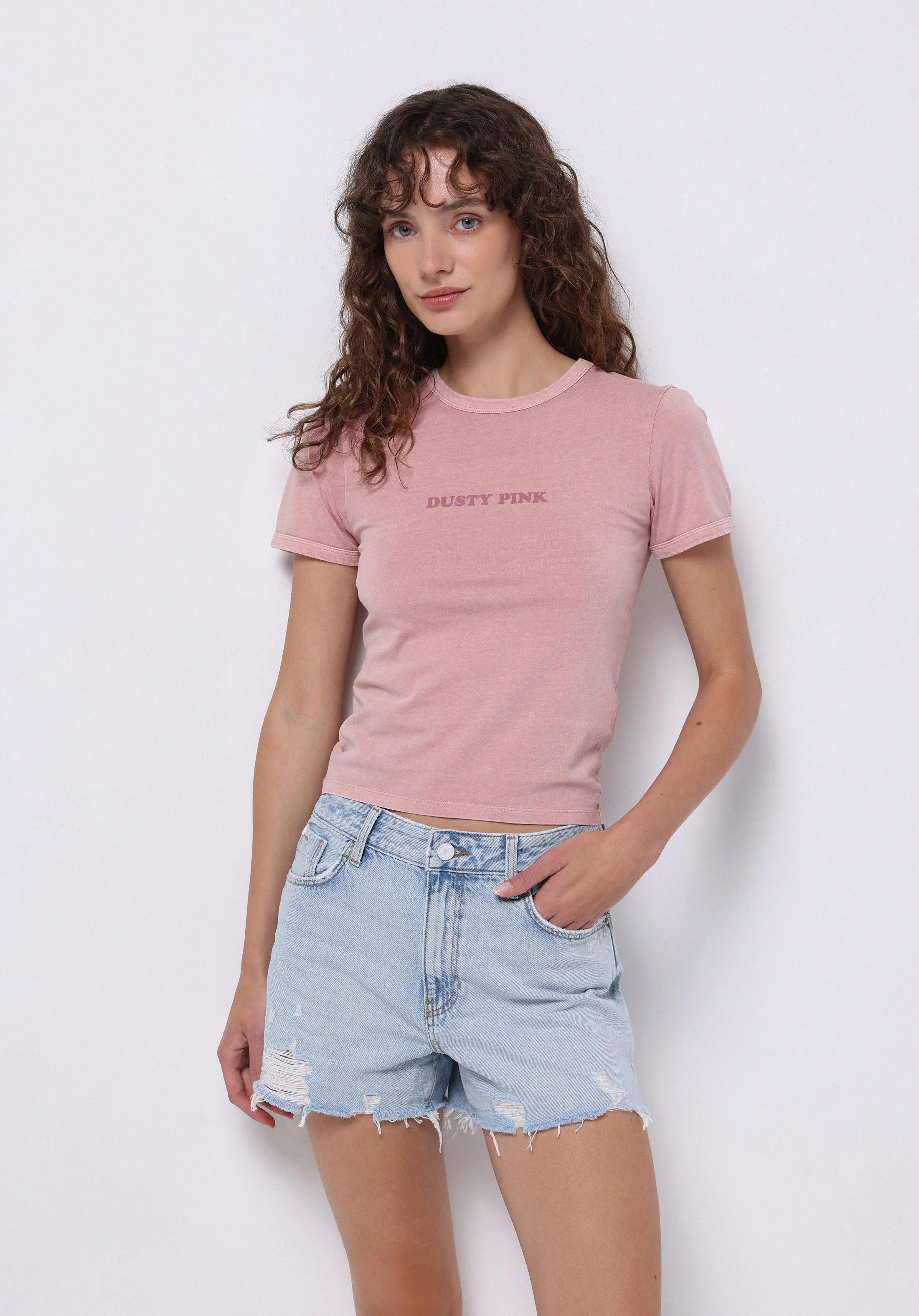 ÖRME KADIN KISA KOL T-SHIRT Slim Fit