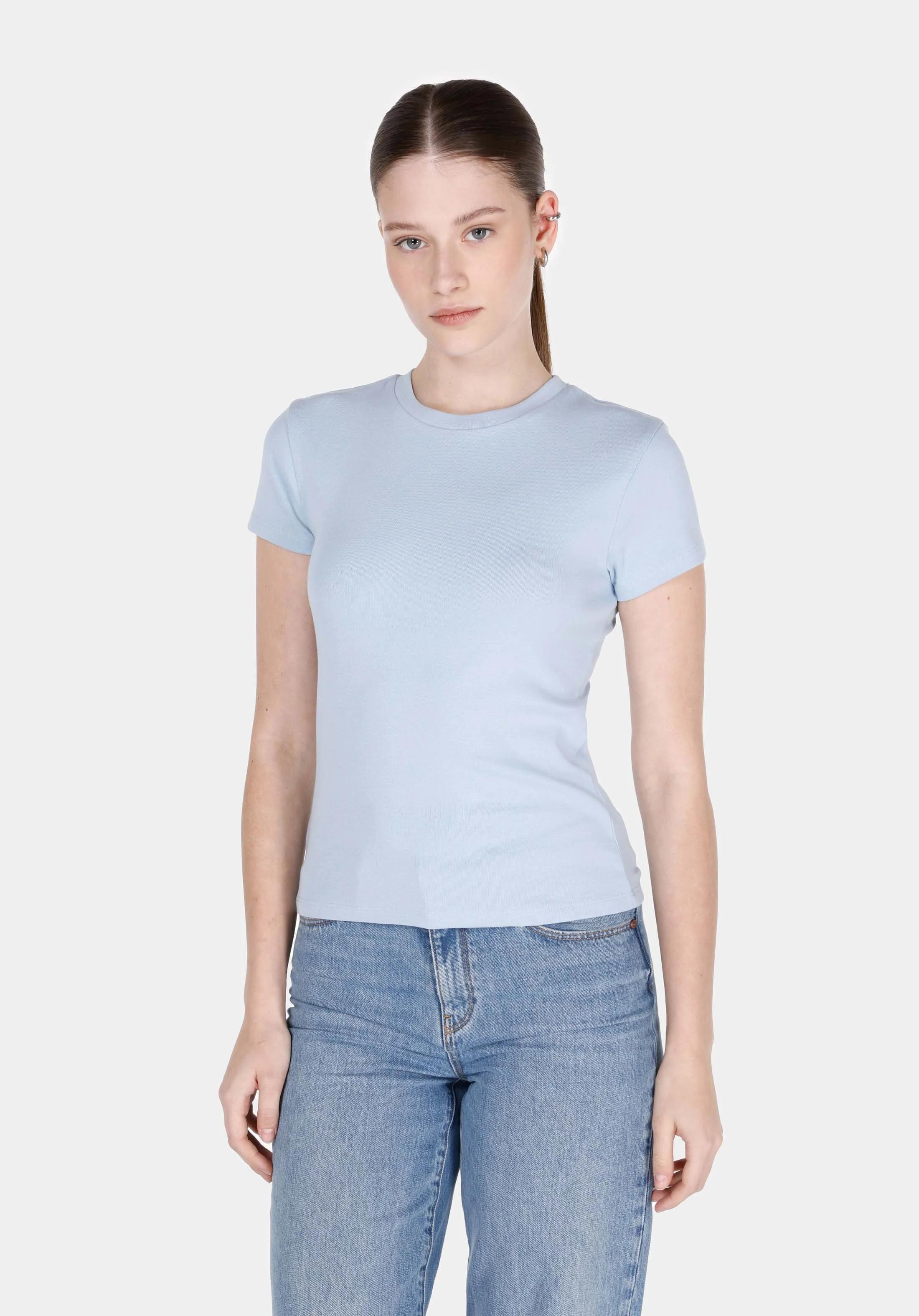 ÖRME KADIN KISA KOL T-SHIRT Slim Fit
