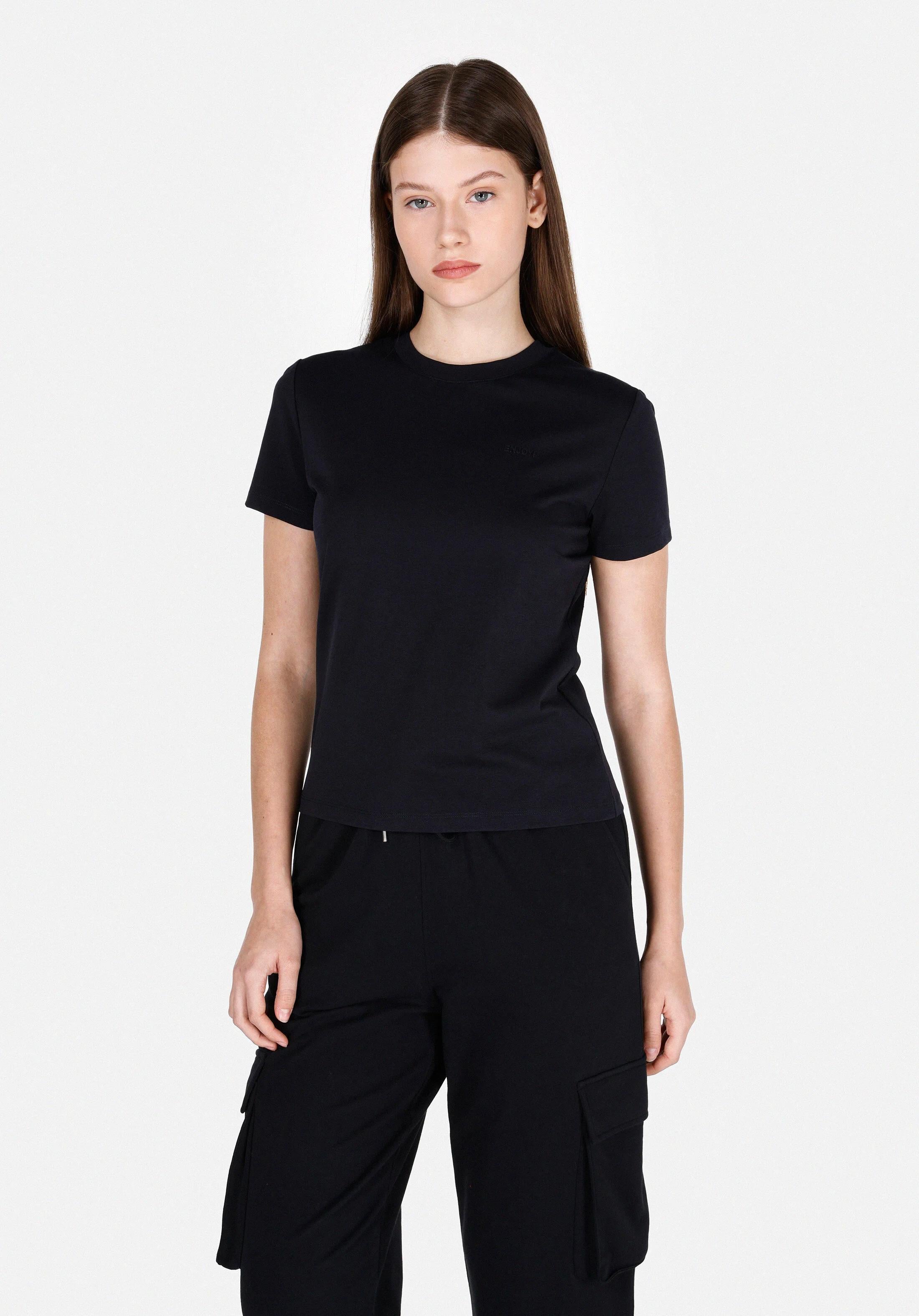 ÖRME KADIN KISA KOL T-SHIRT Slim Fit