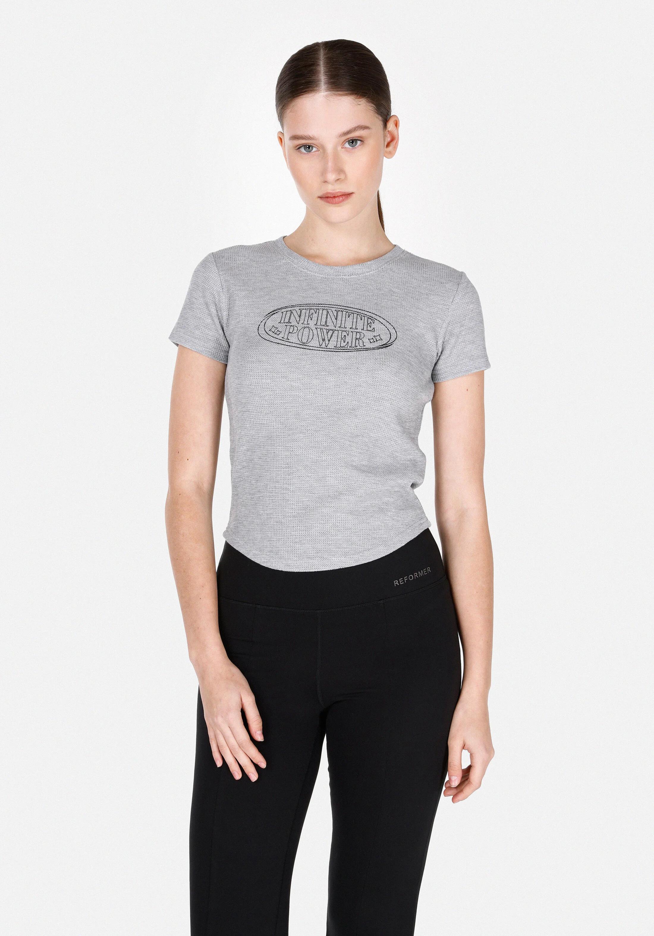 ÖRME KADIN KISA KOL T-SHIRT Slim Fit