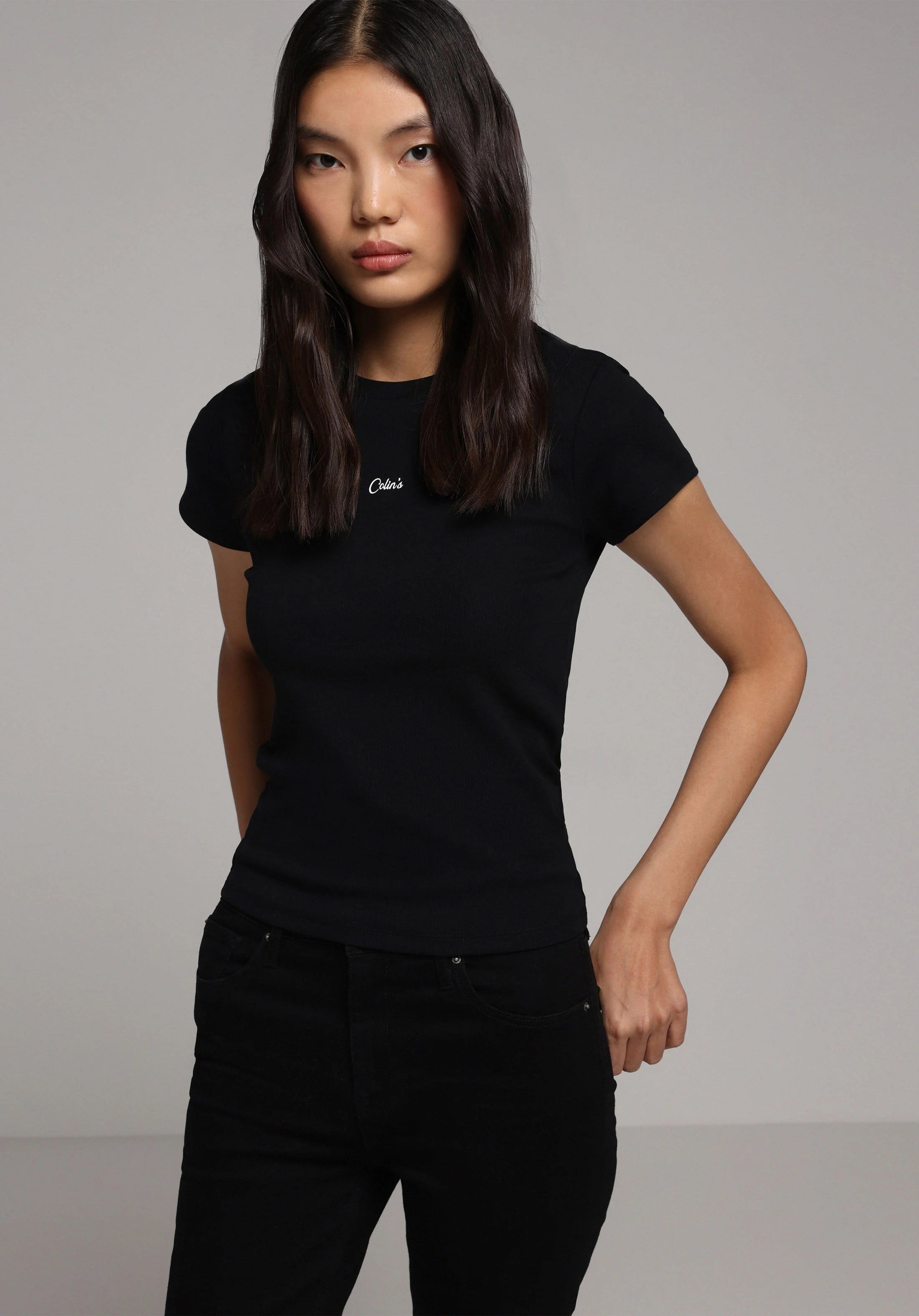 ÖRME KADIN KISA KOL T-SHIRT Slim Fit