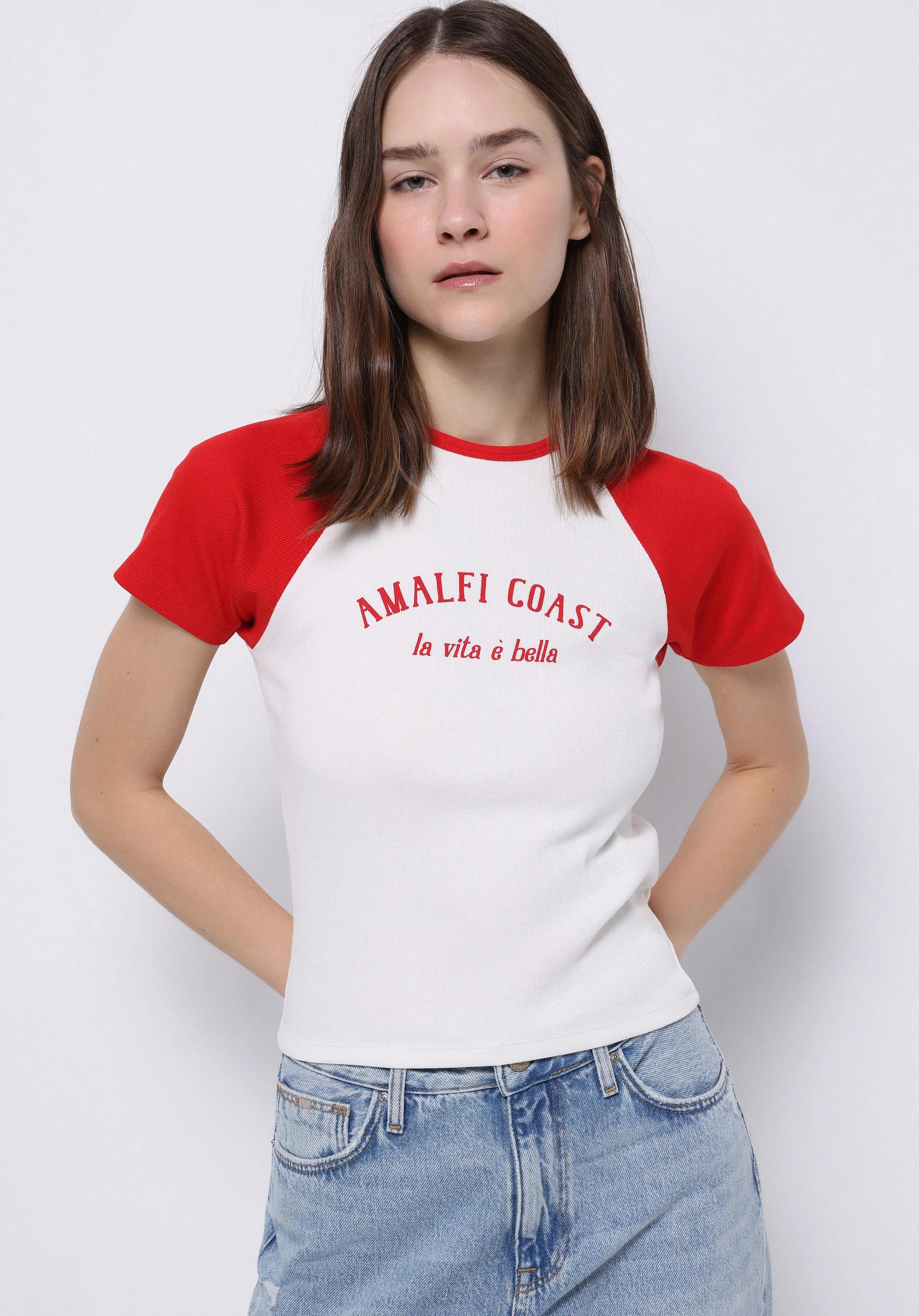 ÖRME KADIN KISA KOL T-SHIRT Slim Fit