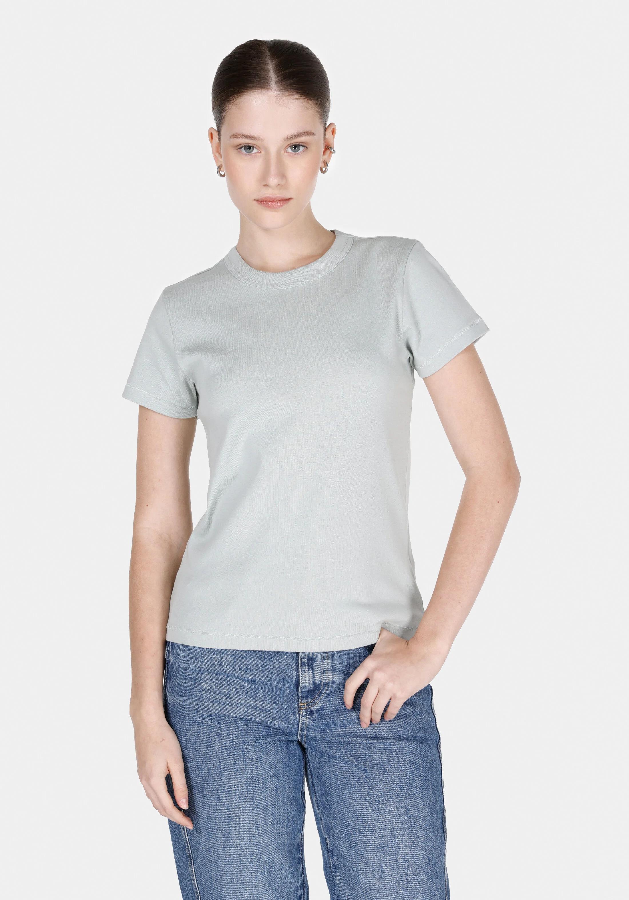 ÖRME KADIN KISA KOL T-SHIRT Slim Fit
