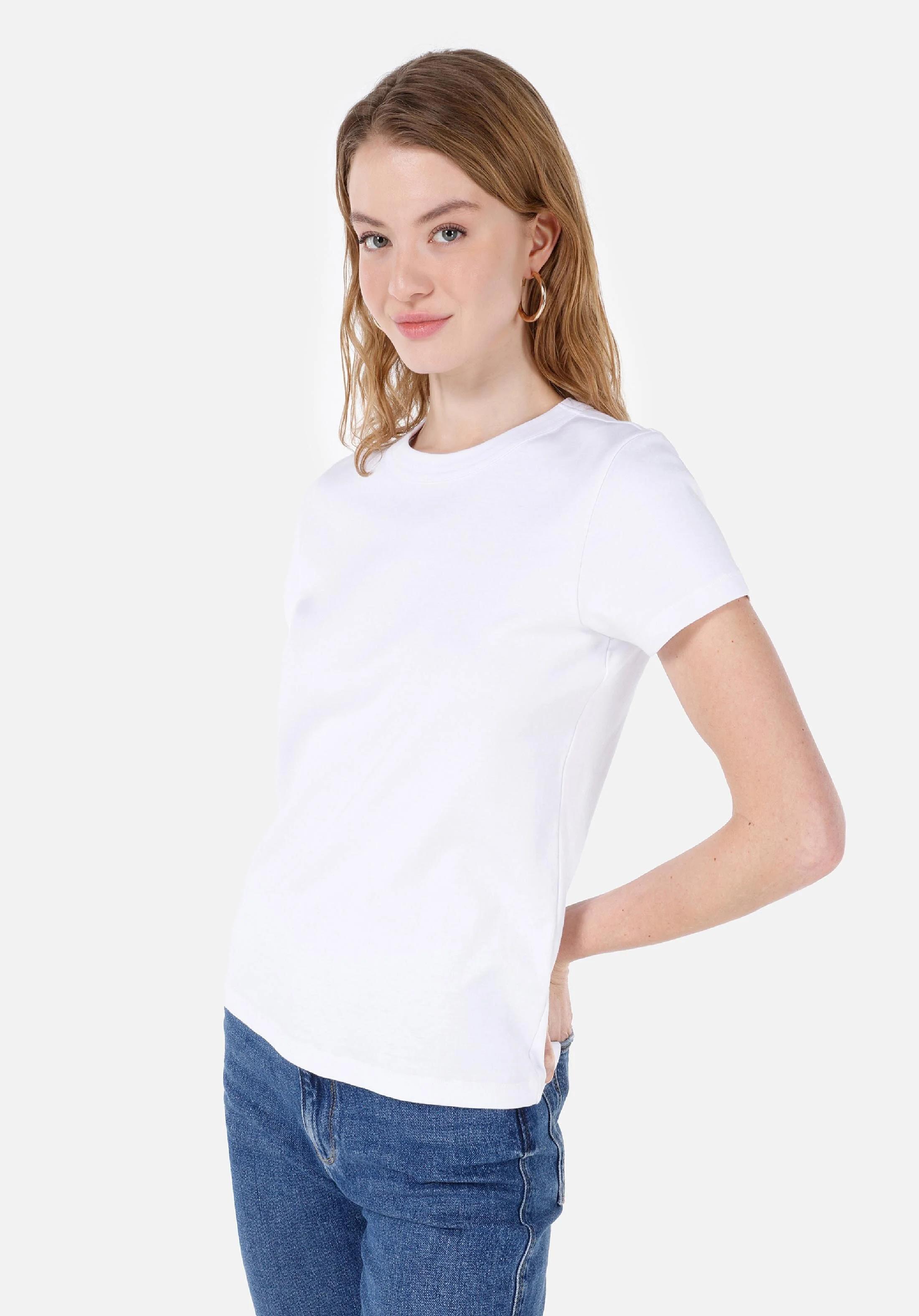 ÖRME KADIN KISA KOL T-SHIRT Slim Fit