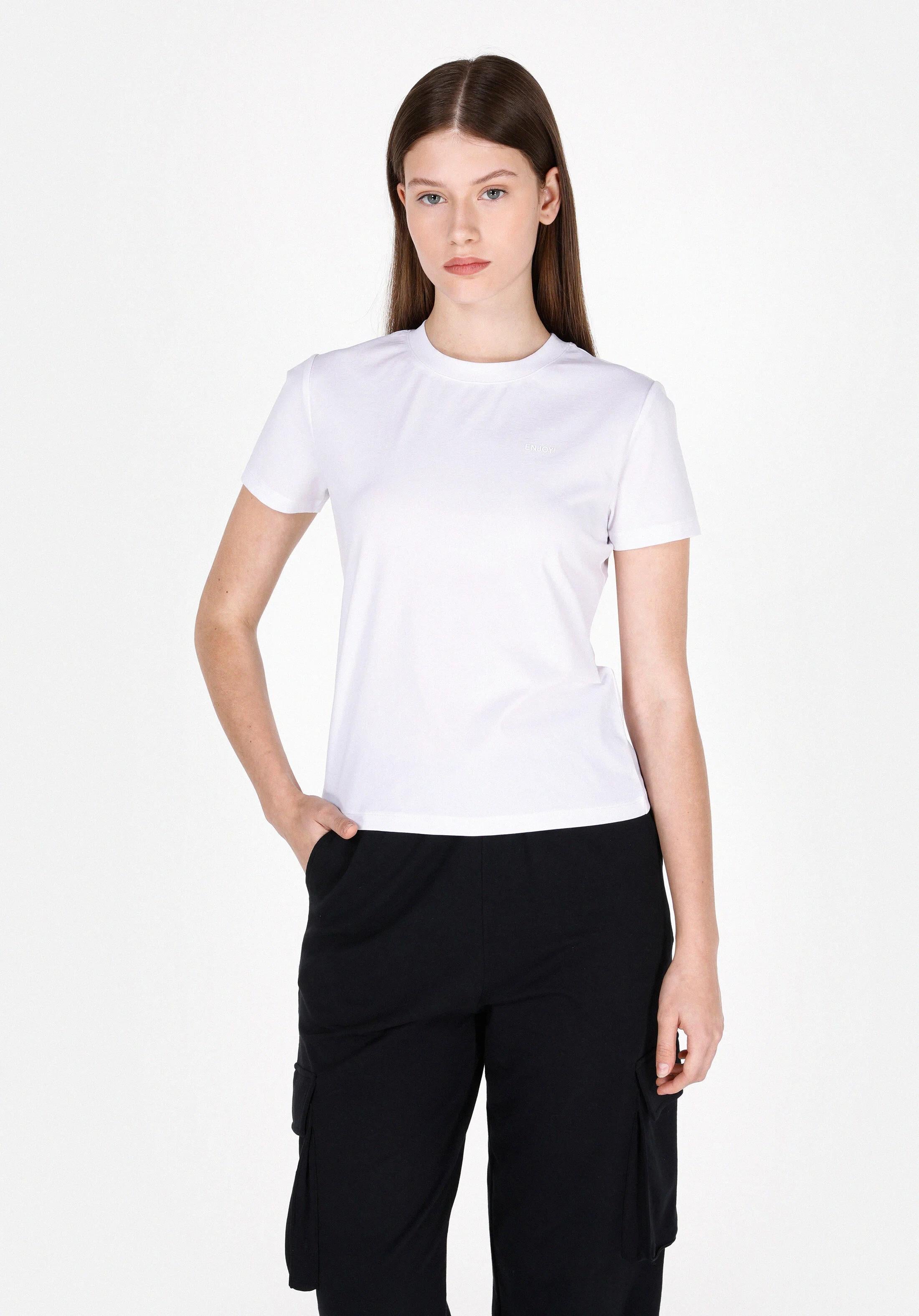 ÖRME KADIN KISA KOL T-SHIRT Slim Fit