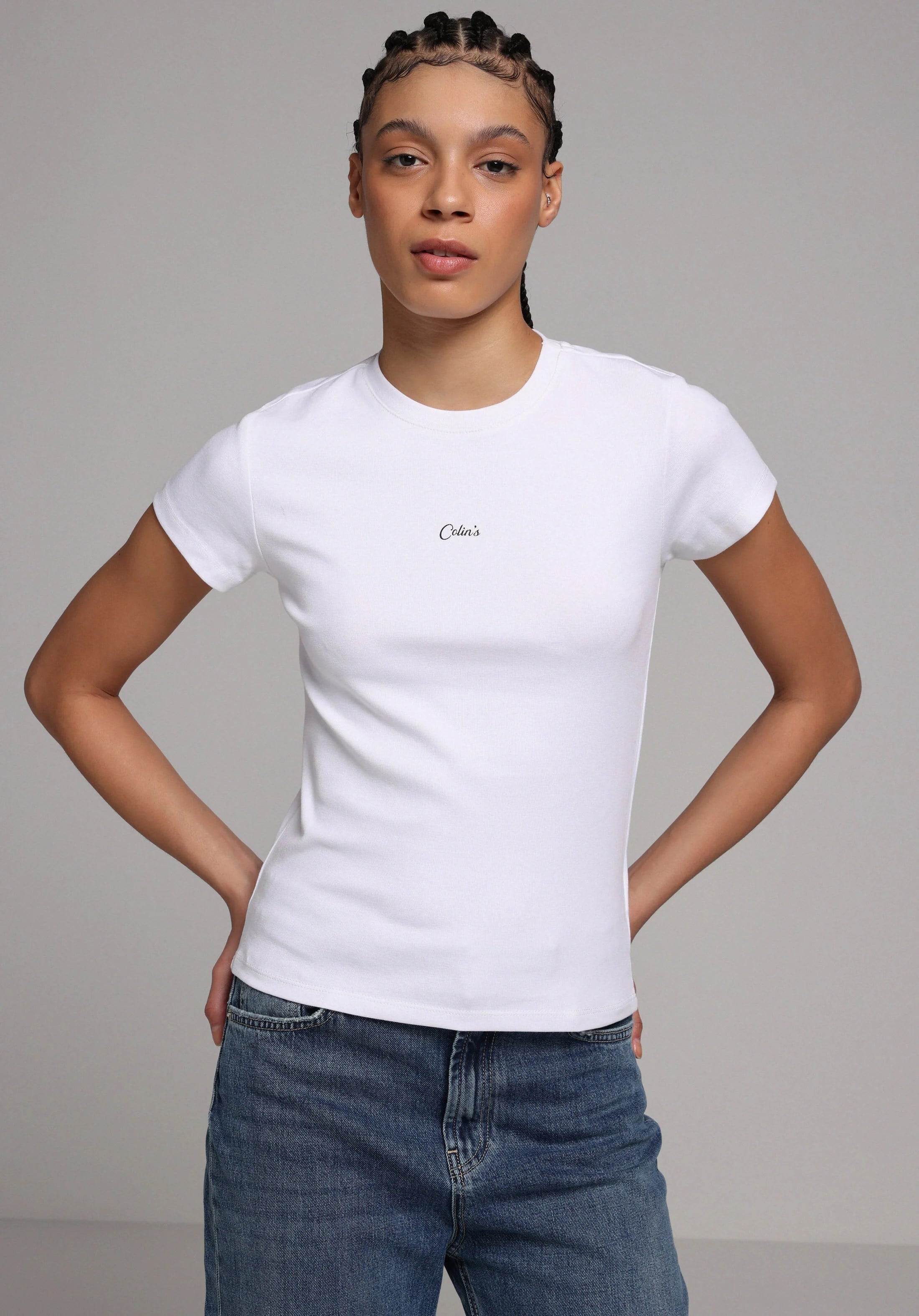 ÖRME KADIN KISA KOL T-SHIRT Slim Fit