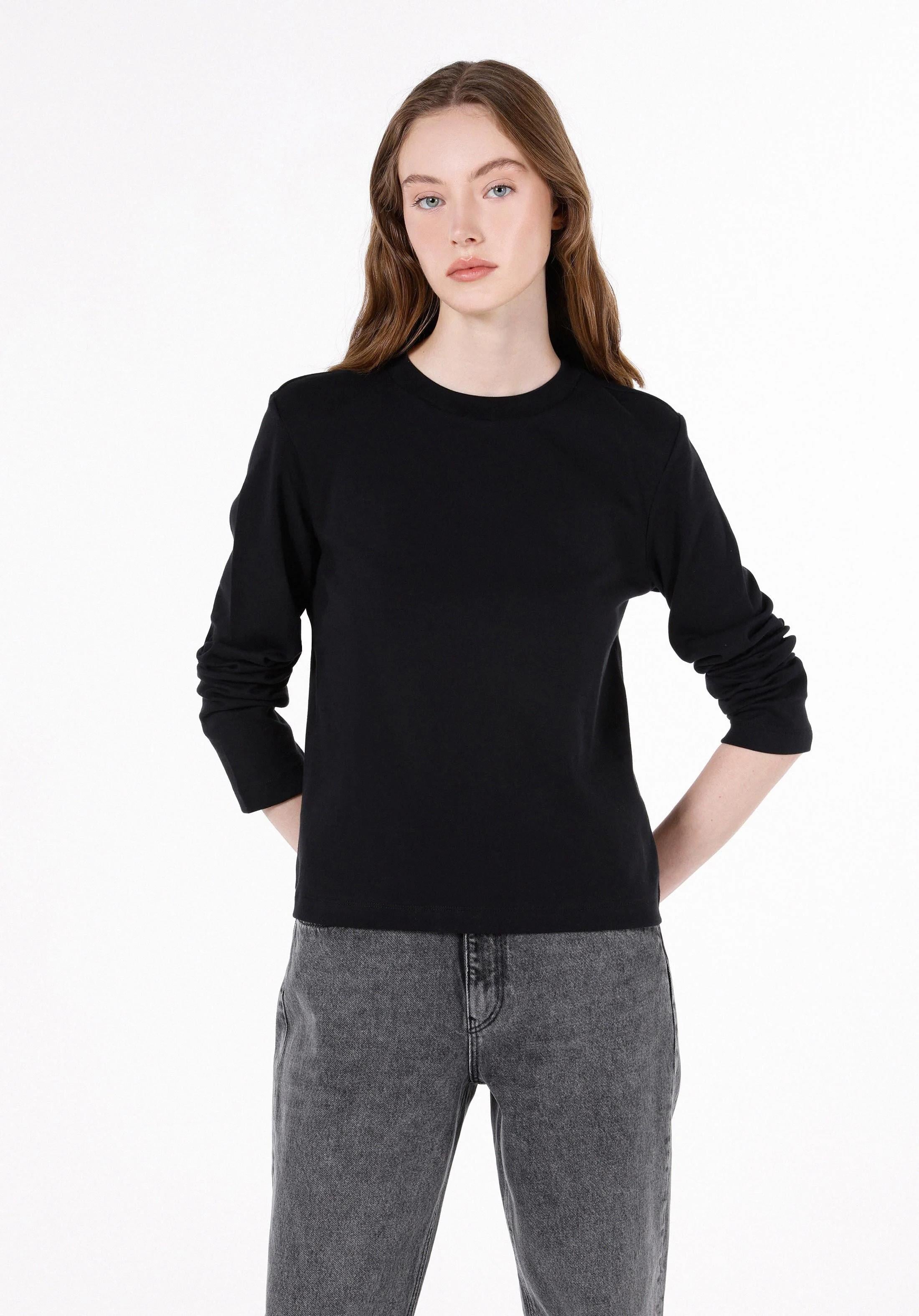 ÖRME KADIN UZUN KOL T-SHIRT Regular Fit