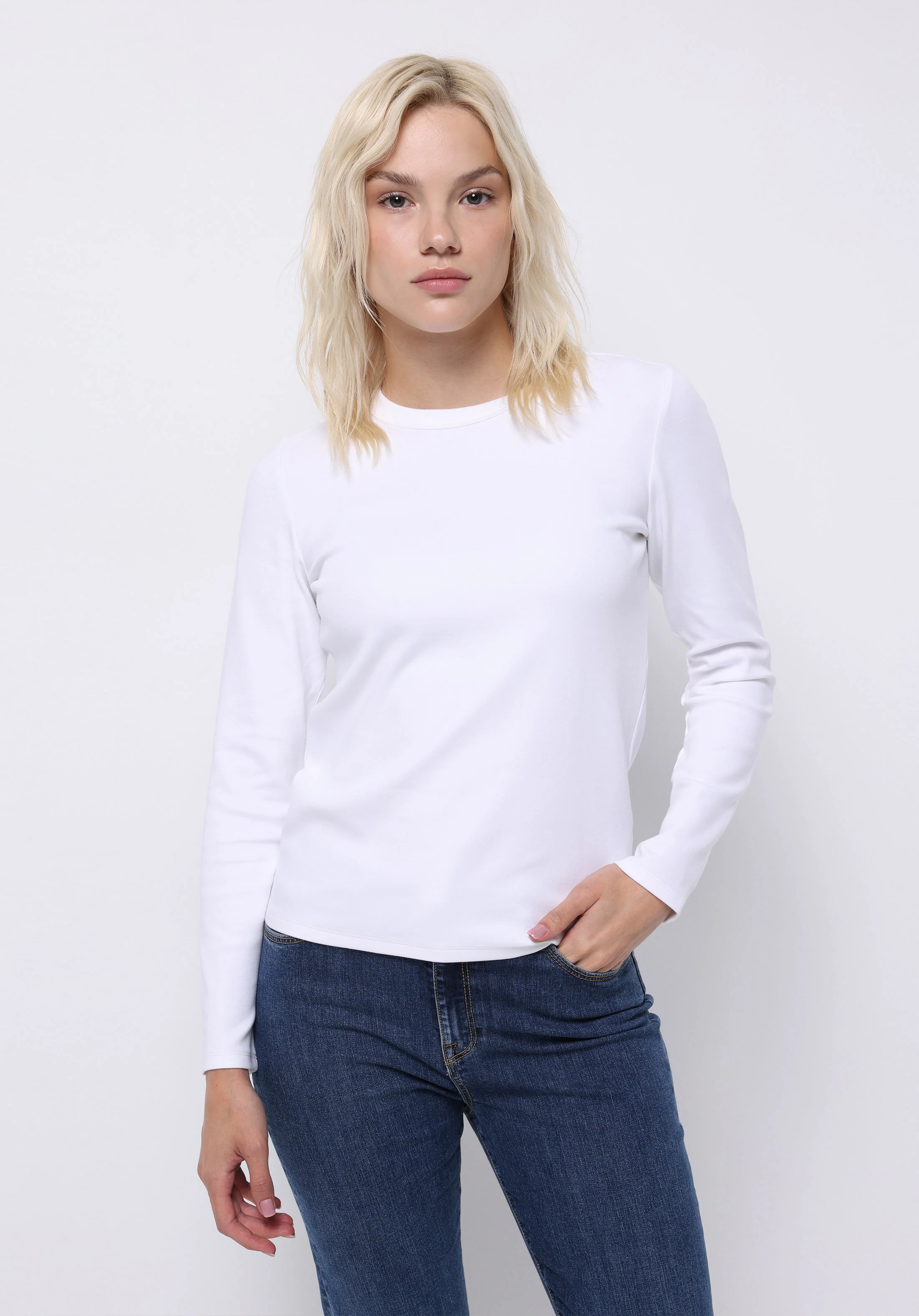 ÖRME KADIN UZUN KOL T-SHIRT Slim Fit