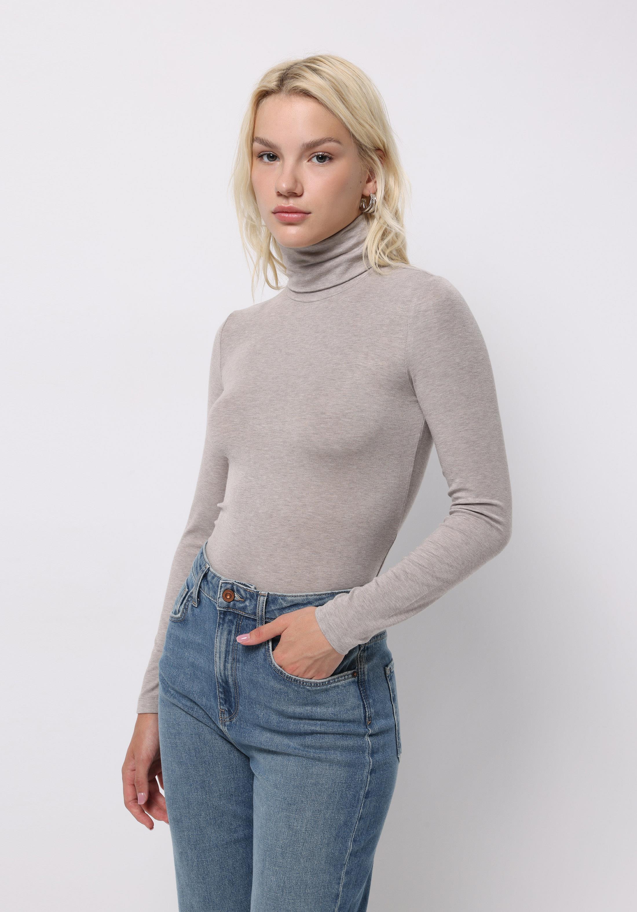 ÖRME KADIN UZUN KOL T-SHIRT Slim Fit