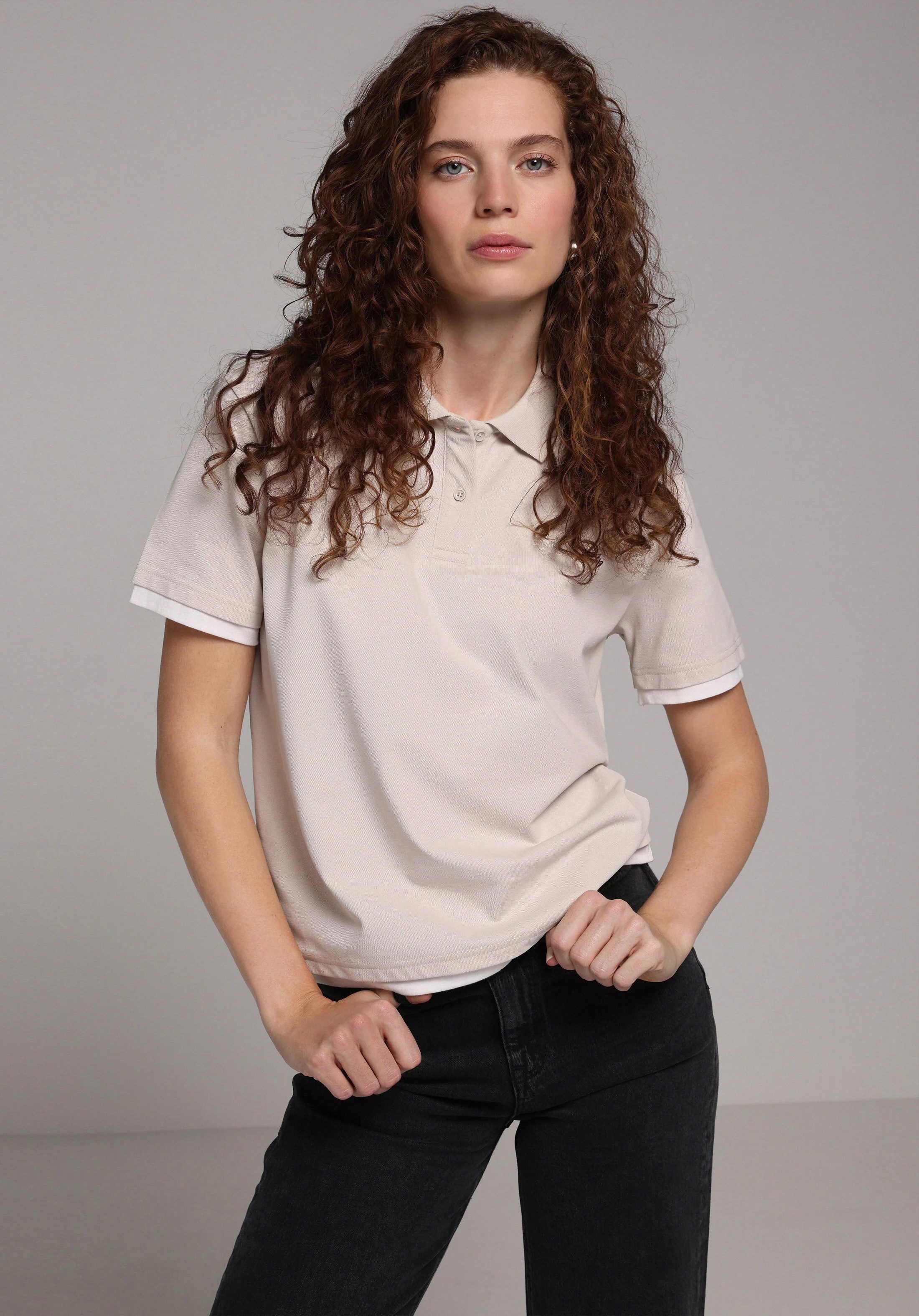 ÖRME KADIN YAKALI KISA KOL T-SHIRT Regular Fit