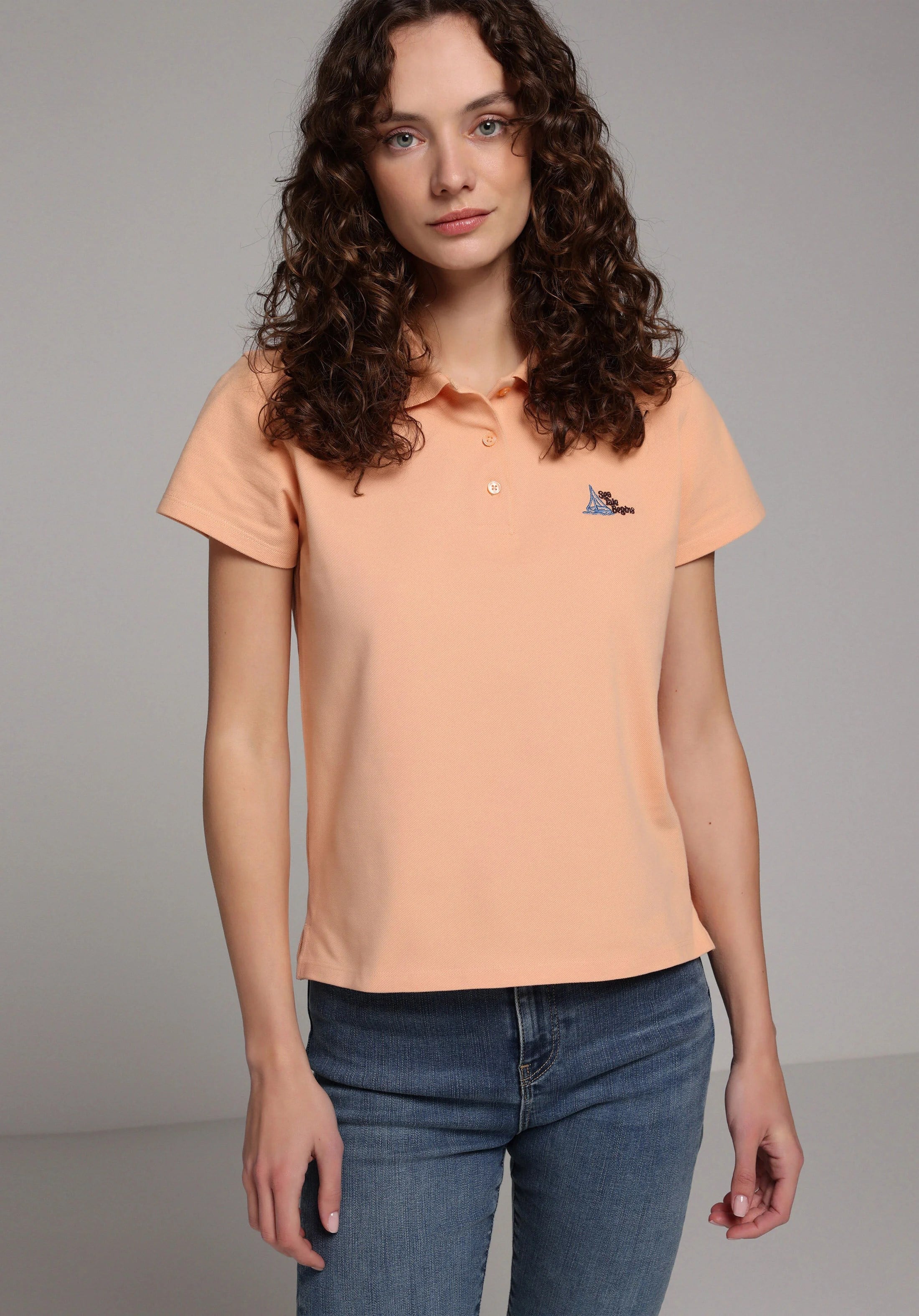 ÖRME KADIN YAKALI KISA KOL T-SHIRT Regular Fit