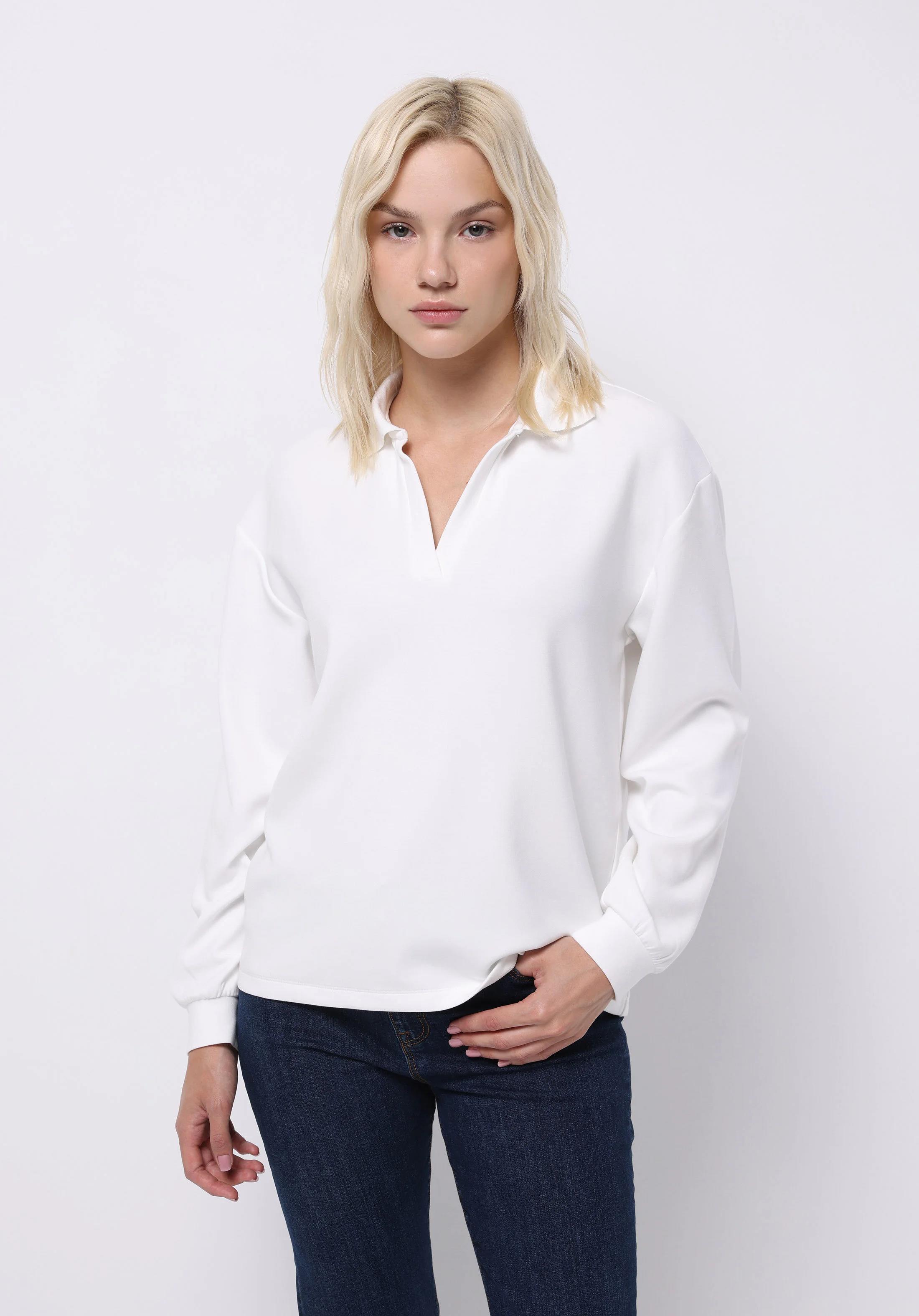 ÖRME KADIN YAKALI UZUN KOL T-SHIRT Regular Fit
