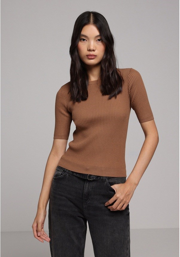 TRIKO KADIN KISA KOL KAZAK Slim Fit