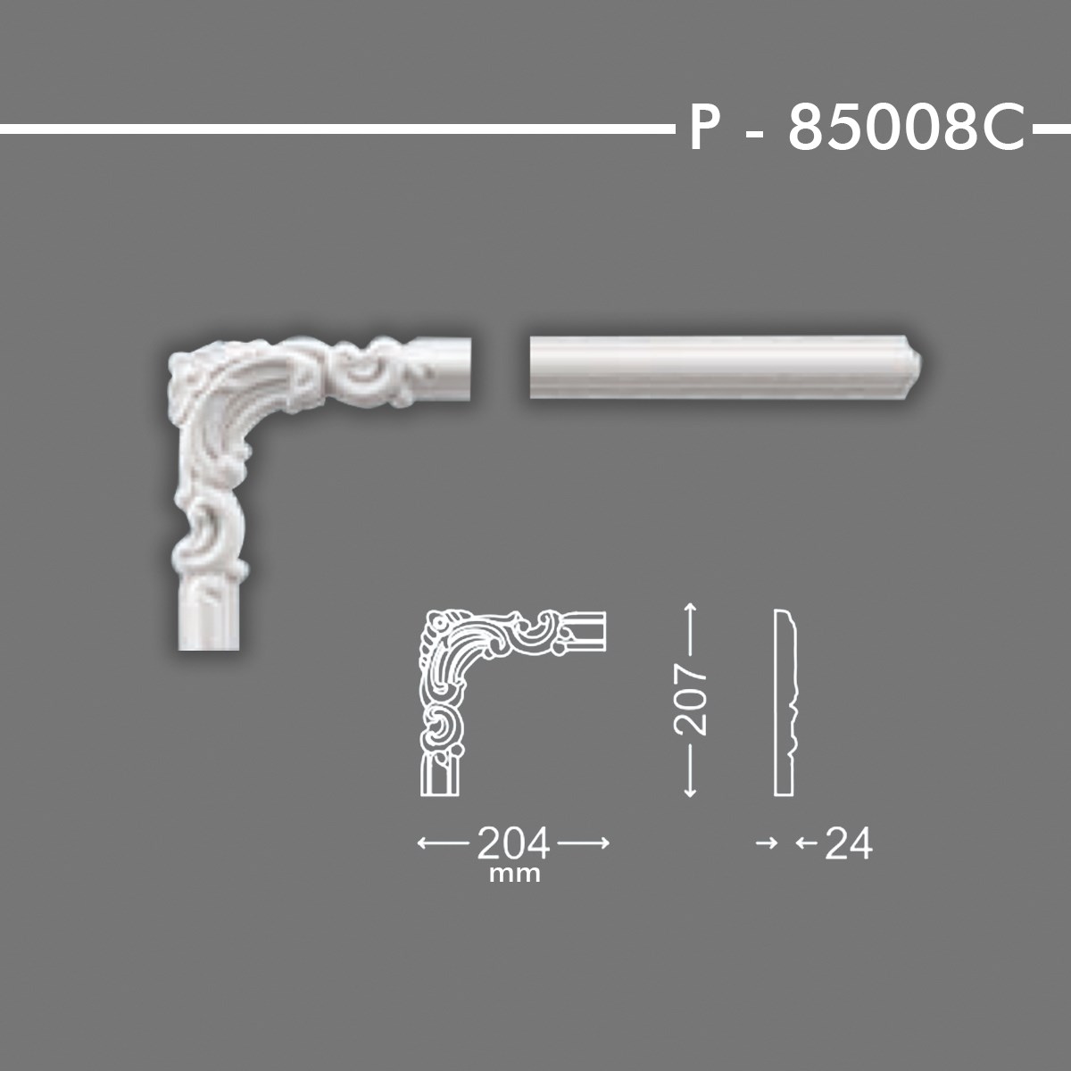 DESENLİ ÇITA KÖŞE P-85008C