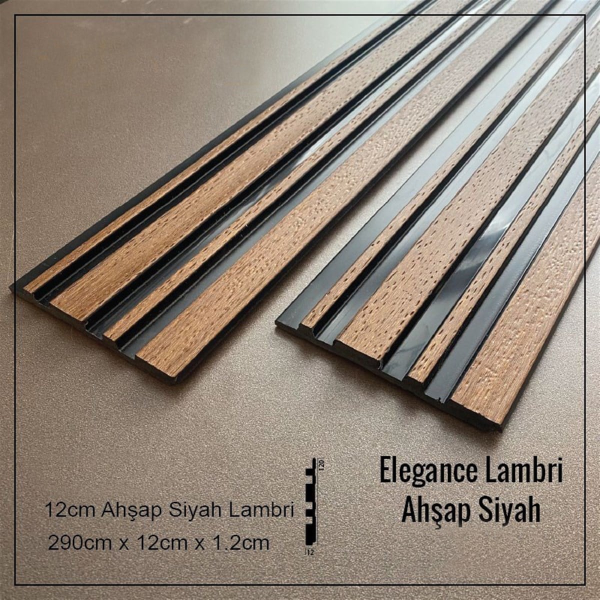 Elegance Ahşap Siyah Lambri