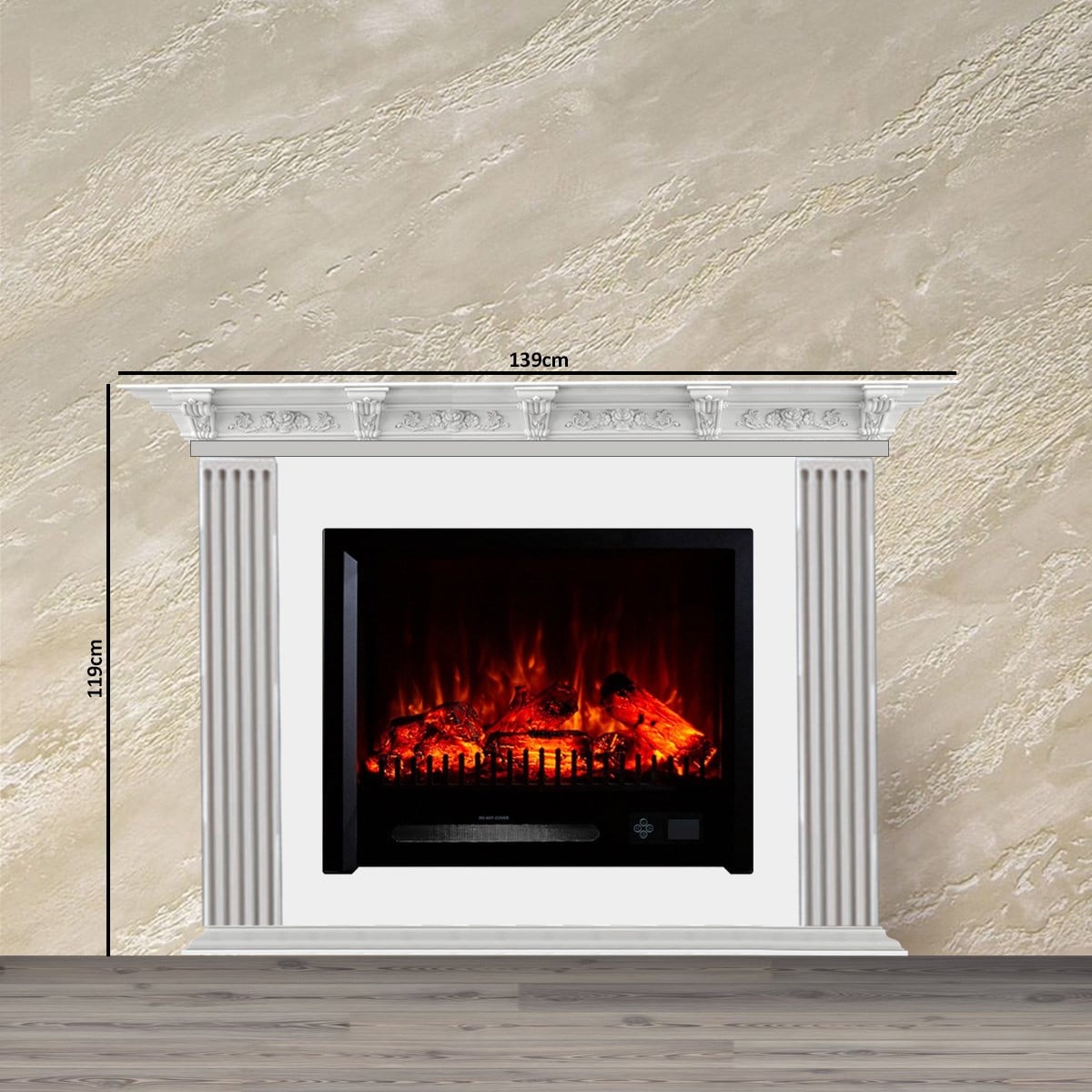 Flower Şömine Dekoru