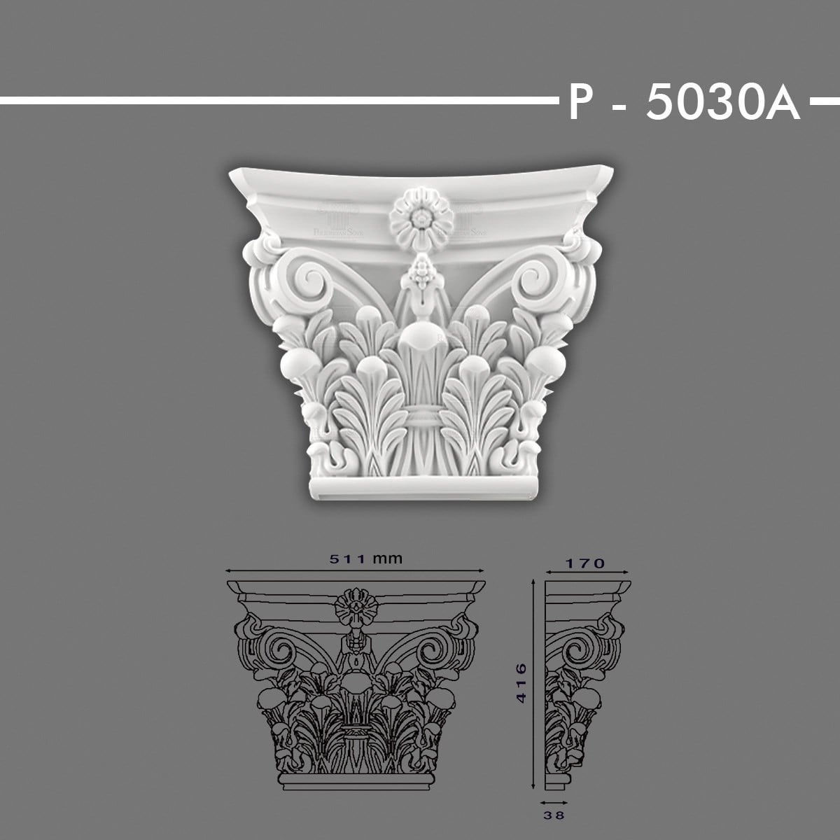 P-5030A Plaster Sütun Başlığı