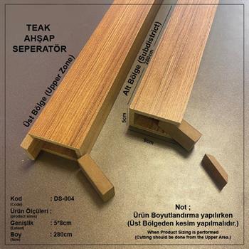 DS-004 5*8*280 cm Seperatör Duvar Bölme Profili