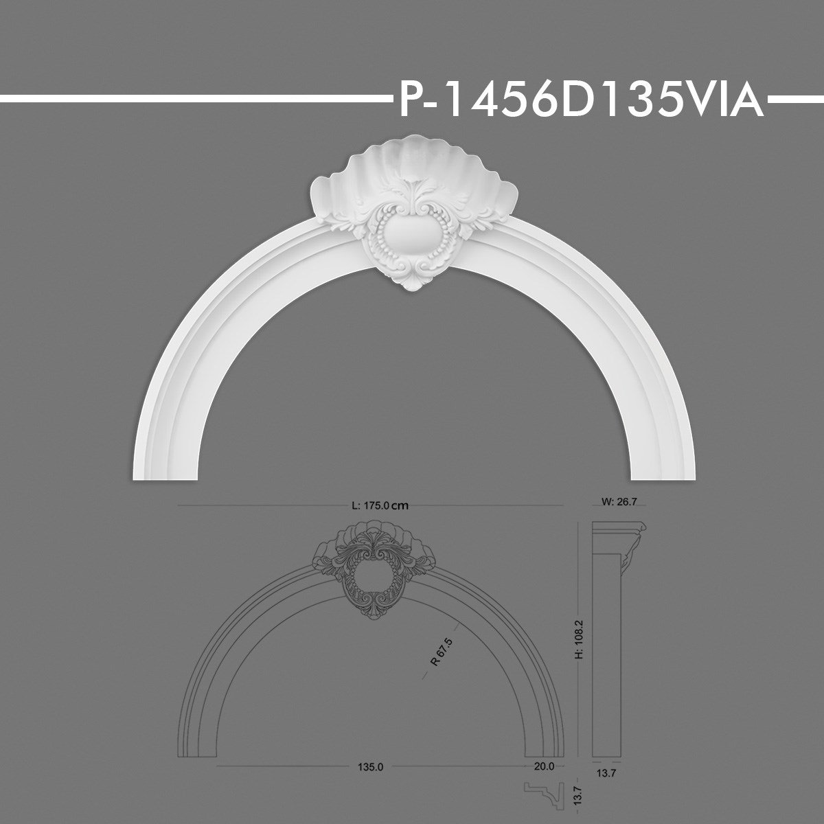 P-1456D135VIA Yuvarlak Kavis Kemer