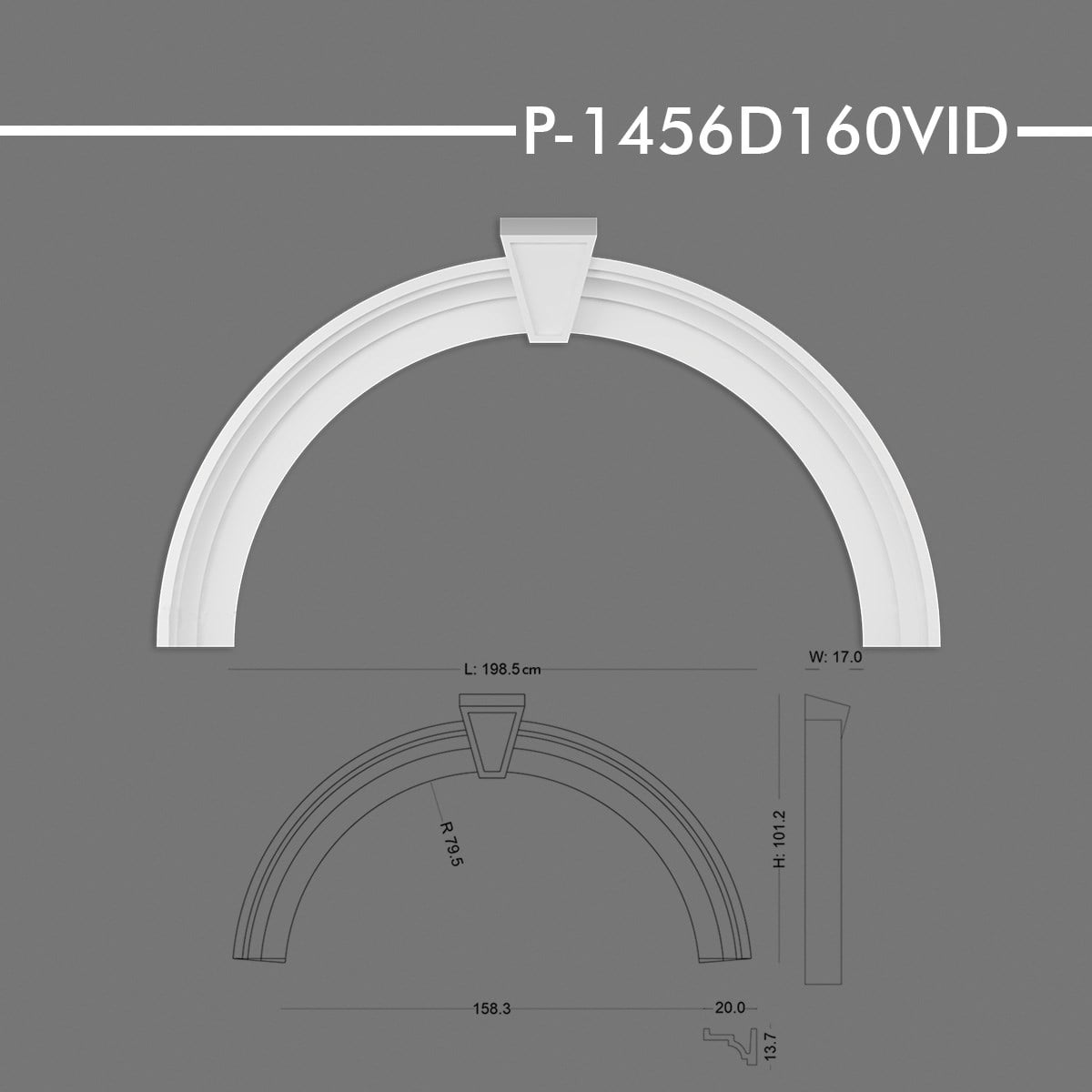 P-1456D160VID Yuvarlak Kavis Kemer