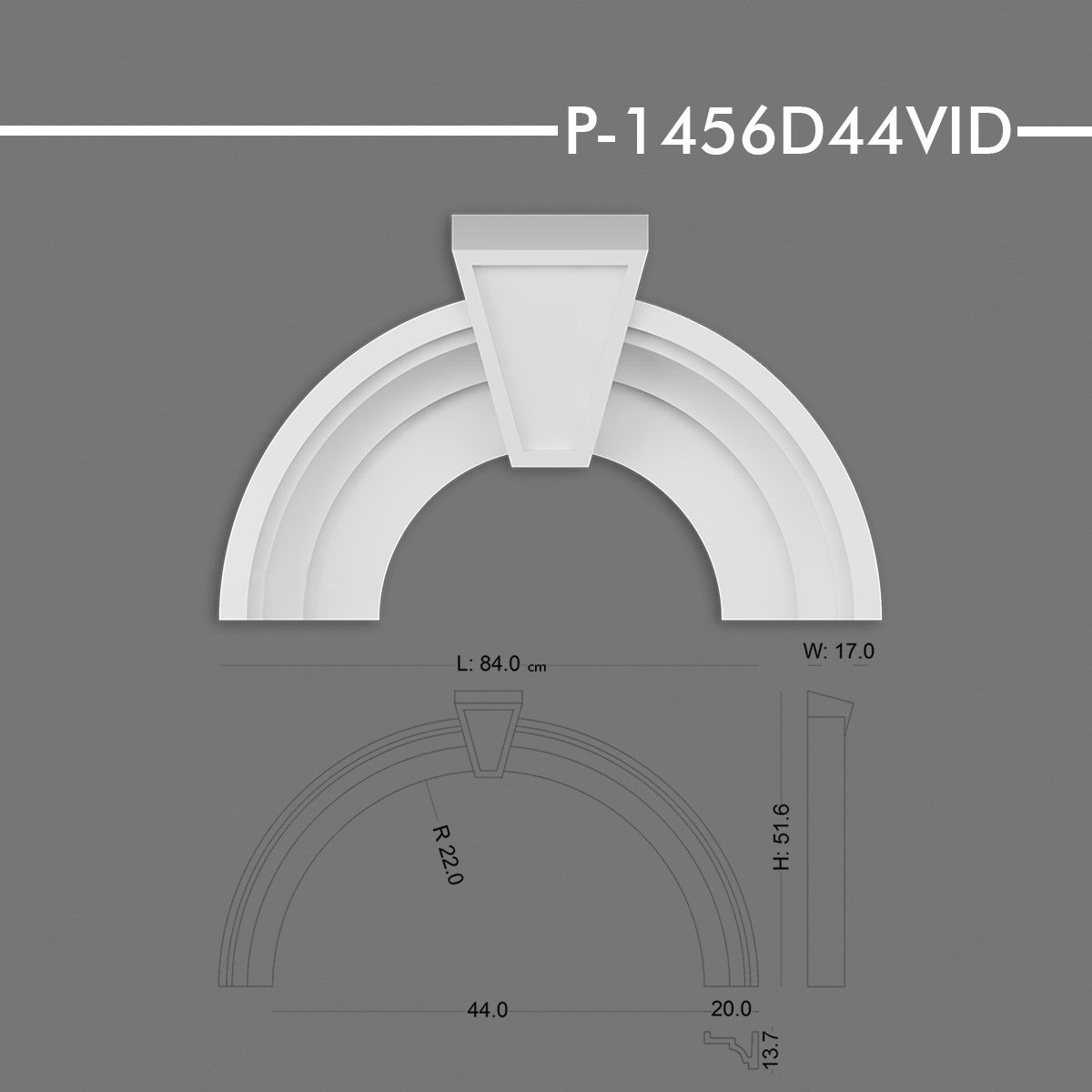 P-1456D44VID Yuvarlak Kavis Kemer