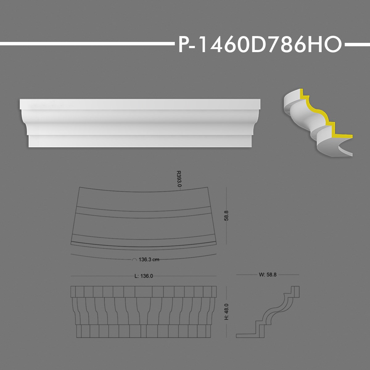 P-1460D786HO Yuvarlak Kavis Kemer
