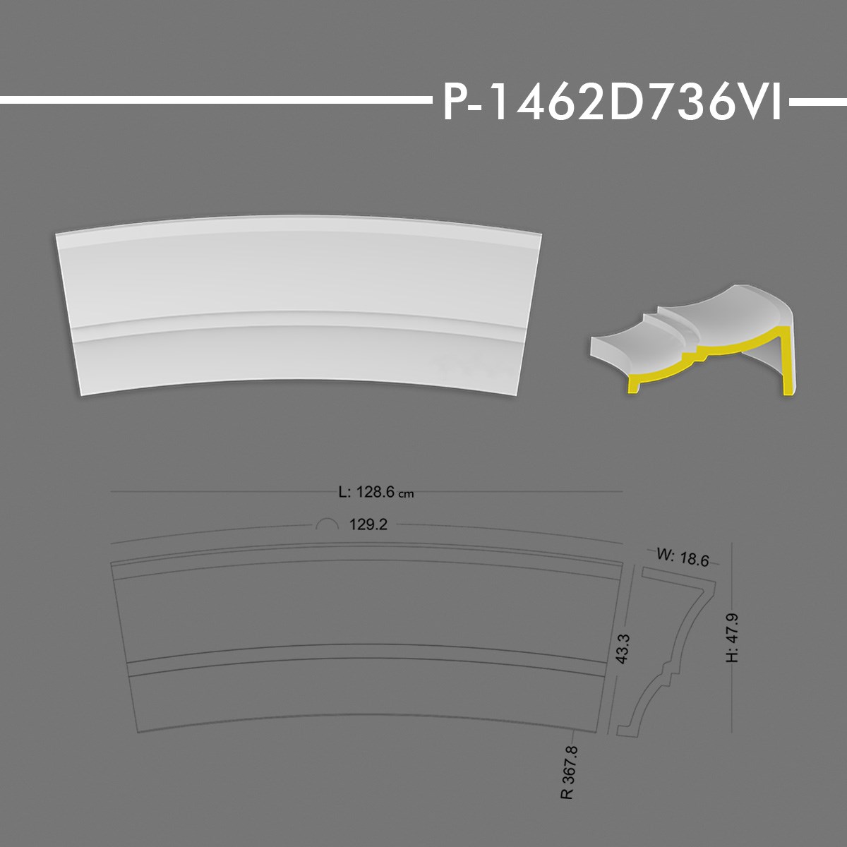 P-1462D736VI Yuvarlak Kavis Kemer