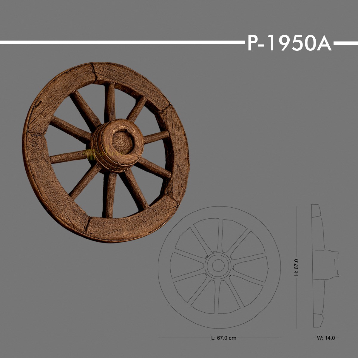 P-1950A Ahşap Tekerlek