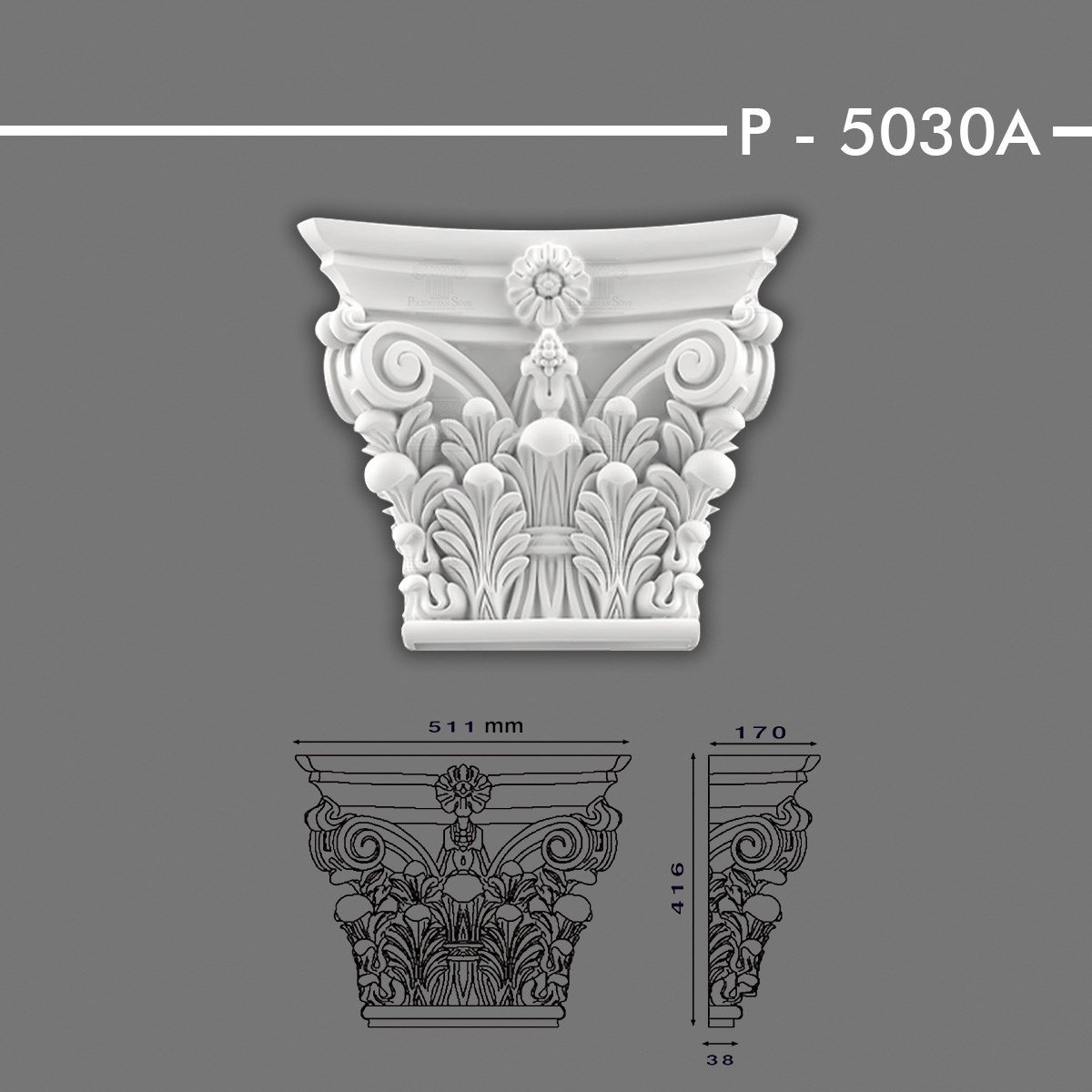 P-5030A Plaster Sütun Başlığı