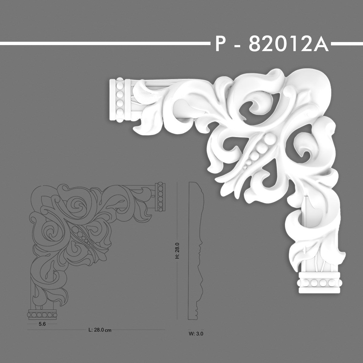 P-82012A Desenli Çıta Köşe