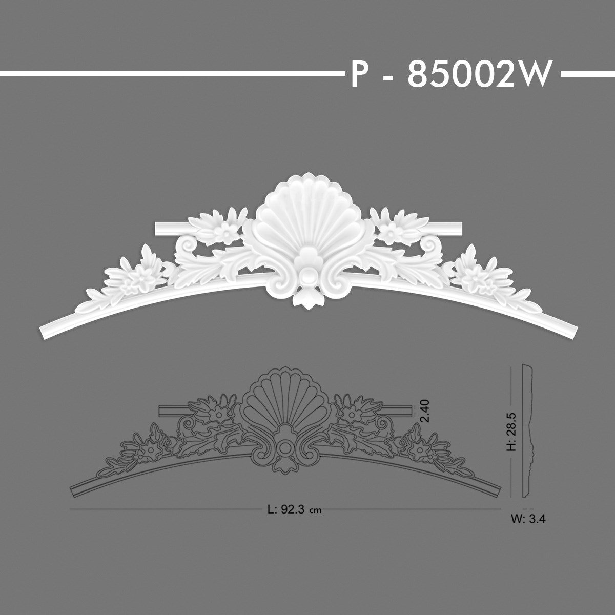 P-85002W Desenli Çıta Köşe