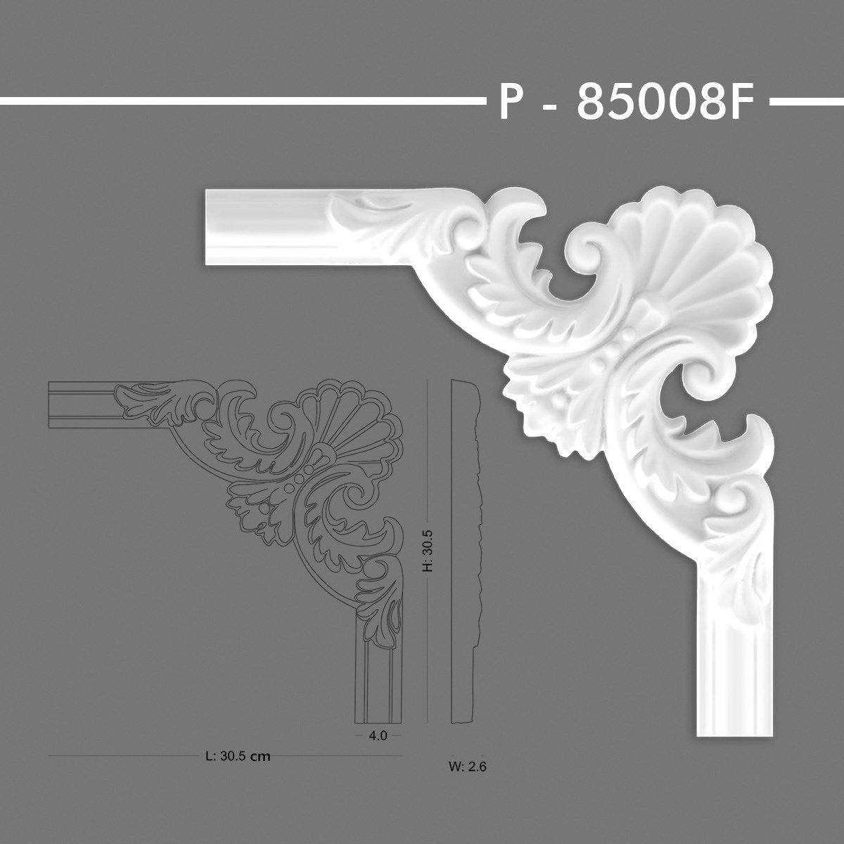 P-85008F Desenli Çıta Köşe