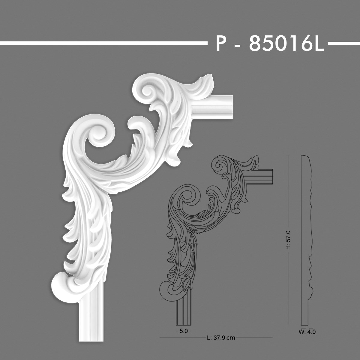 P-85016L Desenli Çıta Köşe