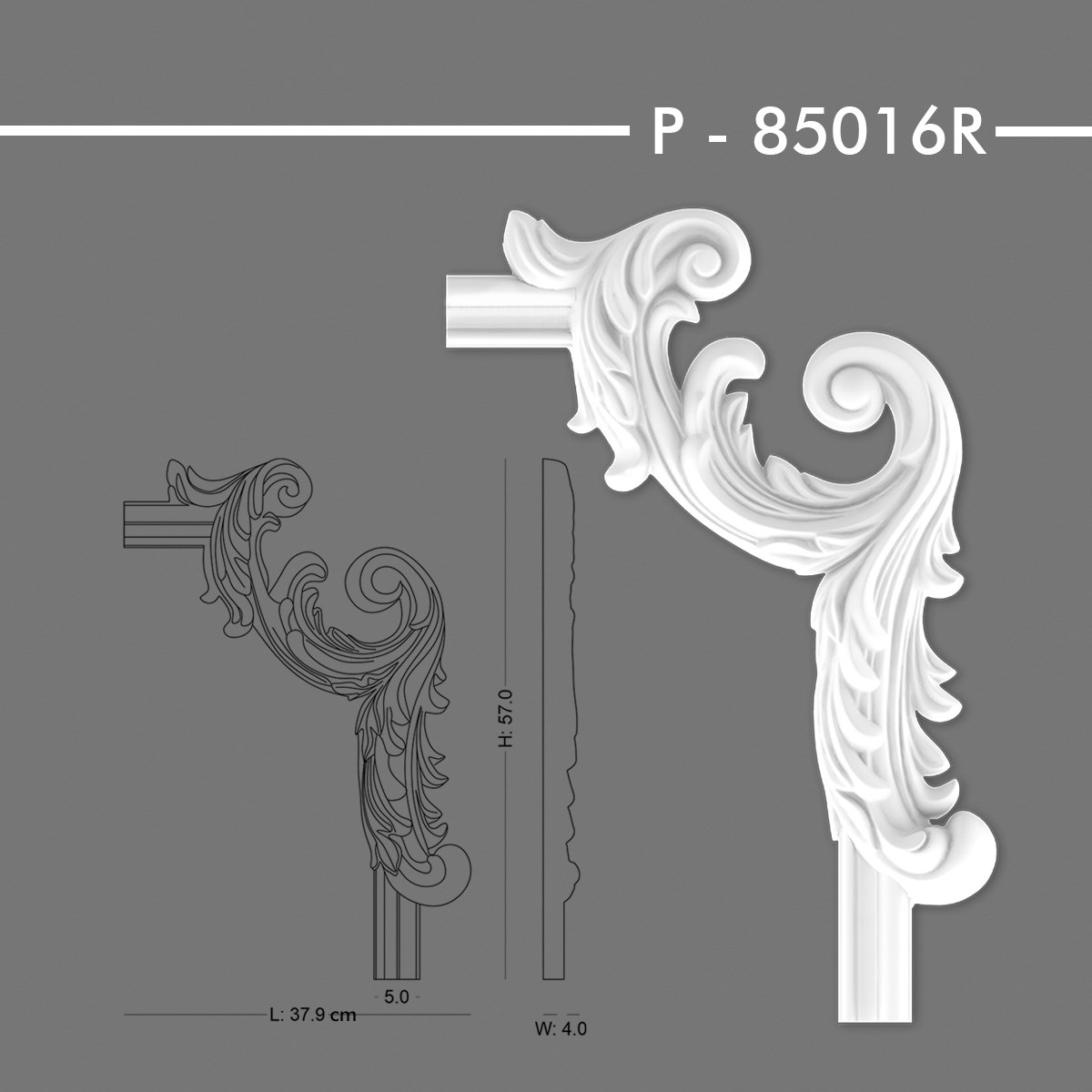 P-85016R Desenli Çıta Köşe