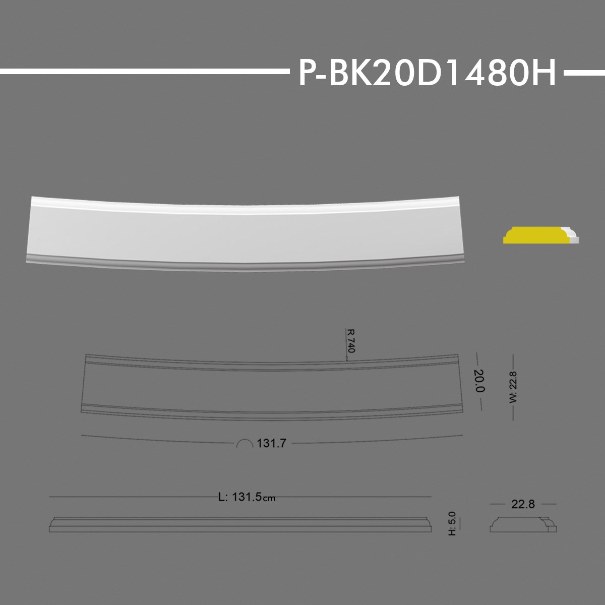 P-BK20D1480H Küpeşte